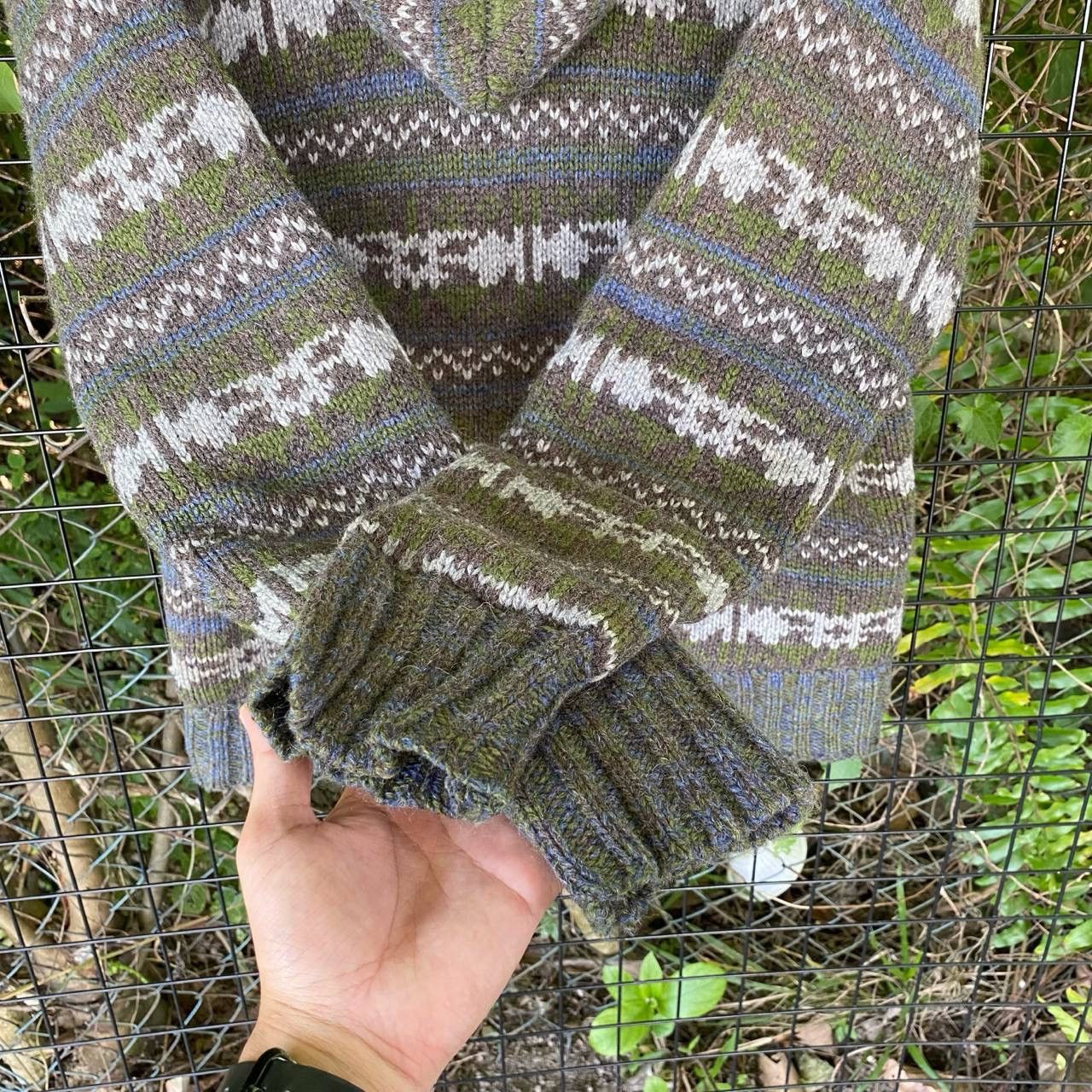 Aran Isles Knitwear × Japanese Brand Vtg Japan Native Hoodies Zipper Size US M / EU 48-50 / 2 - 11 Thumbnail