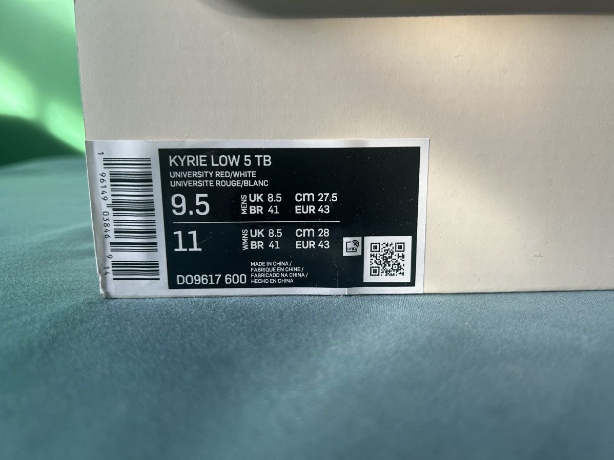 Nike Nike Kyrie 5 Low TB University Red 2022 Size US 9.5 / EU 42-43 - 6 Thumbnail