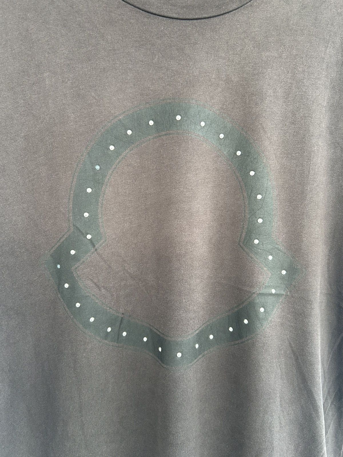 Moncler Moncler Black Faded Studded Logo Tee Size US L / EU 52-54 / 3 - 4 Thumbnail