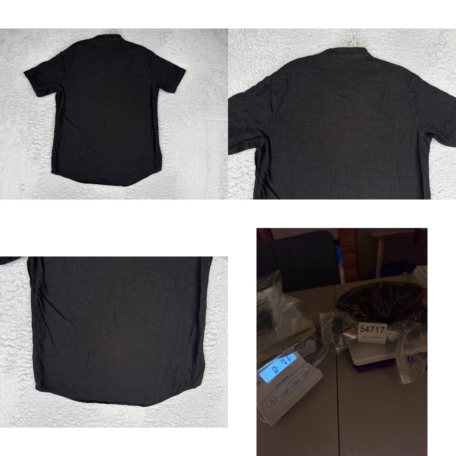 Vintage Shirt Men Medium Black Short Sleeve Henley Button Cotton Blend Workwear Pocket Size US M / EU 48-50 / 2 - 9 Thumbnail