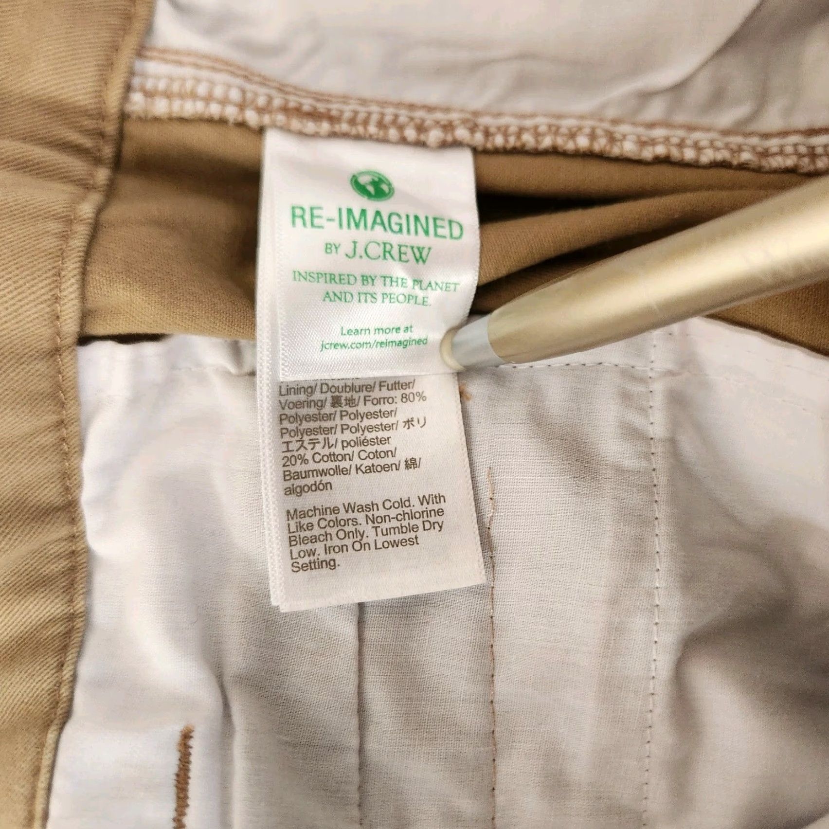 J.Crew J. Crew Womens Khaki High-Rise Girlfriend Chino Pants Size 8 NWT Size 30" / US 8 / IT 44 - 6 Thumbnail