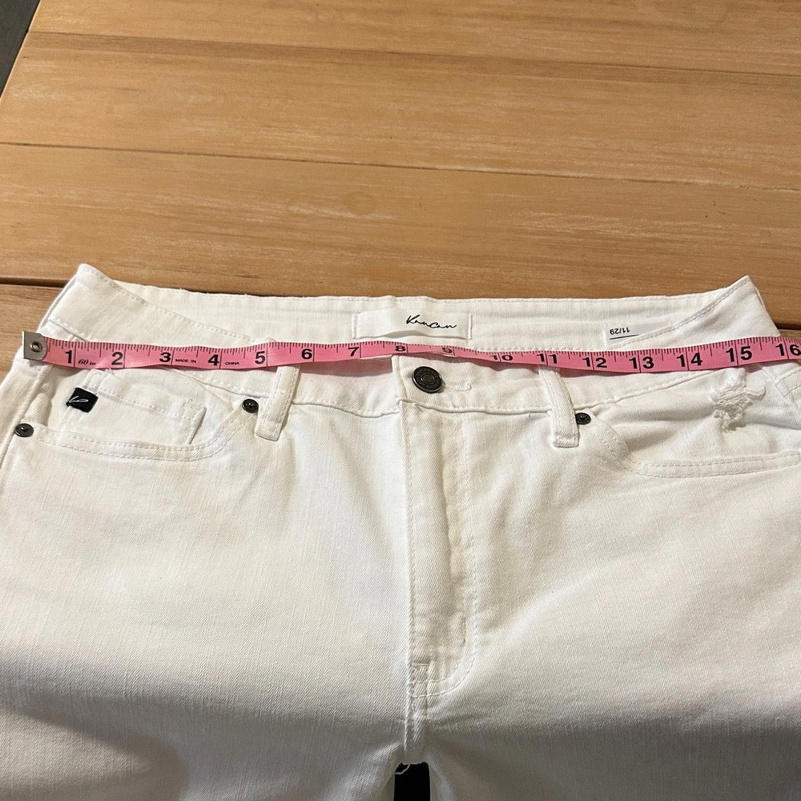 Kancan USA Kancan 11/29 White Denim stretch Jeans denim White Jeans Size 29" - 6 Thumbnail