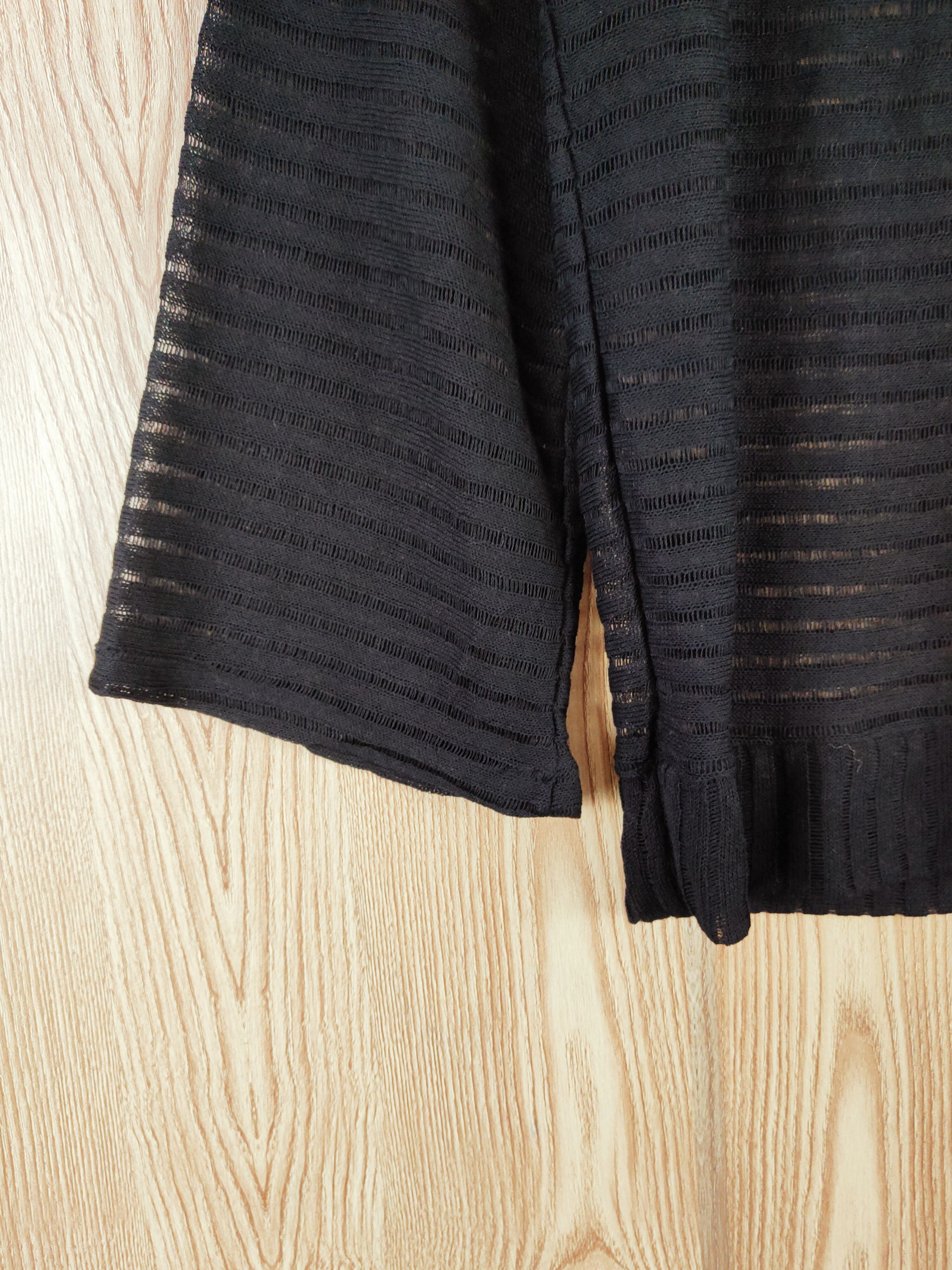 Homespun Knitwear Jinnee Black Crochet Mesh Net Knitwear Blouses #W729 Size M / US 6-8 / IT 42-44 - 4 Thumbnail