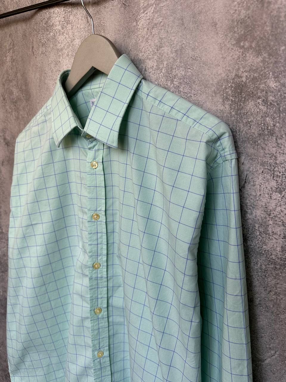 Other James Meade Plaid Dress Shirt Button Up Long Sleeve Mentol Size US XL / EU 56 / 4 - 6 Thumbnail