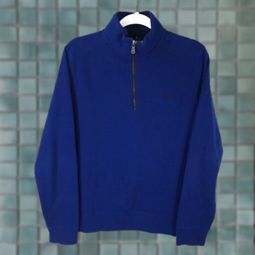 Stafford VINTAGE Stafford Sweatshirt Pullover 1/4 Zip Mock Neck Long Sleeve Solid Blue Size S Mens Size US S / EU 44-46 / 1 - 1 Thumbnail