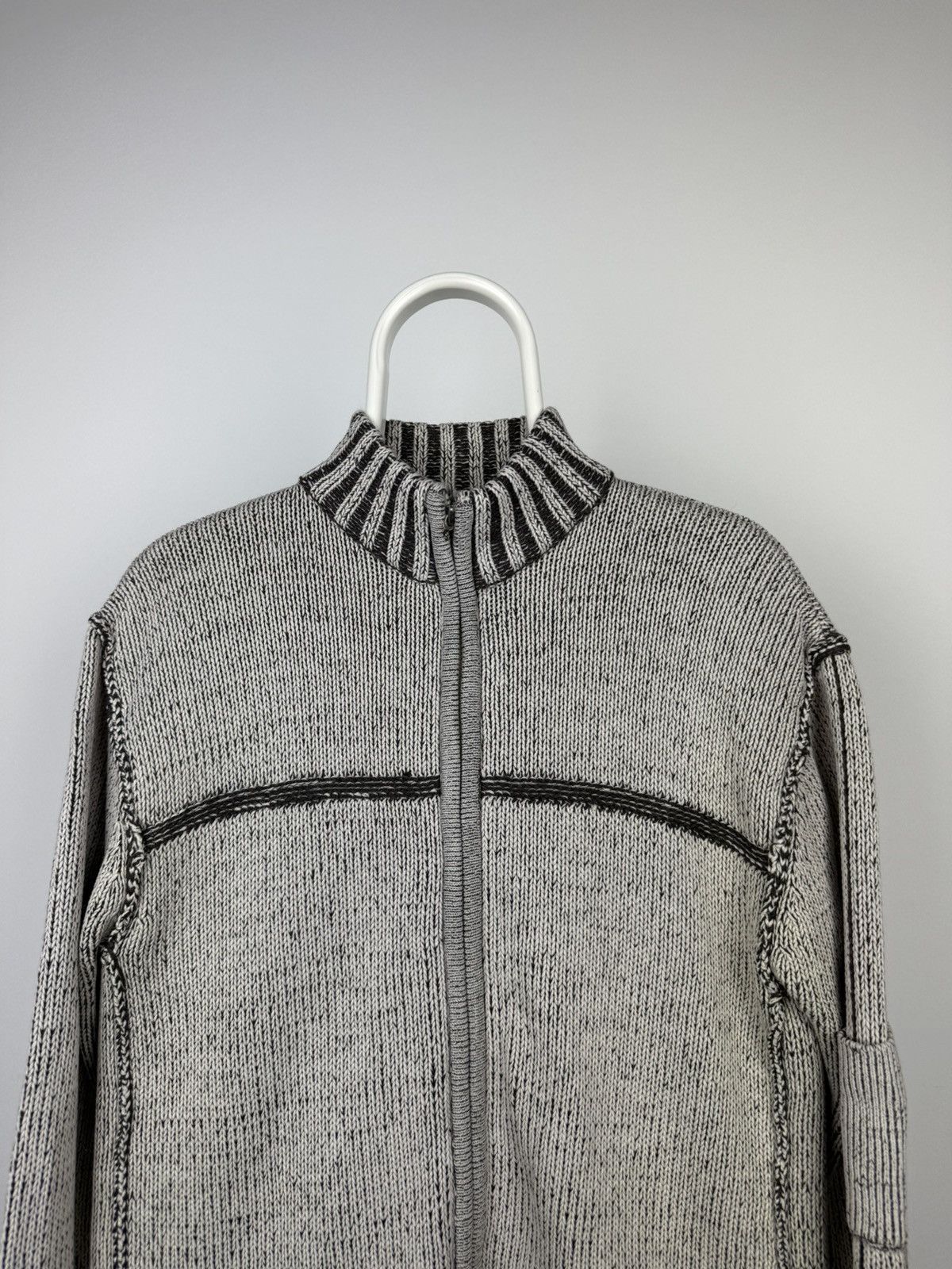 Japanese Brand Avant Garde Japan knit zip sweater Size US L / EU 52-54 / 3 - 2 Thumbnail
