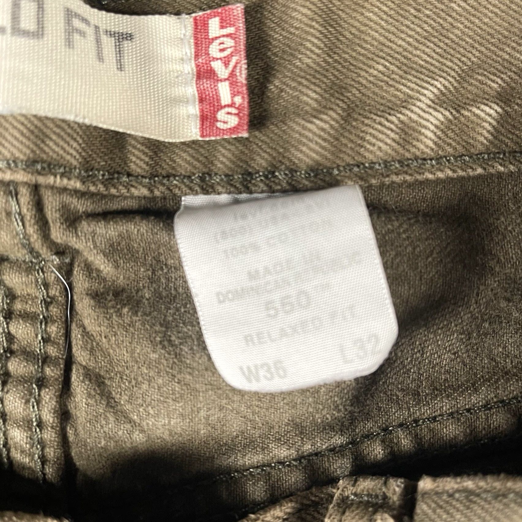 Levi's VINTAGE Levi's 550 Jeans Mens 36x32 Brown Relaxed Tapered Cotton USA 550 Model Mens Regular Inseam 32 VTG Size US 36 / EU 52 - 7 Thumbnail