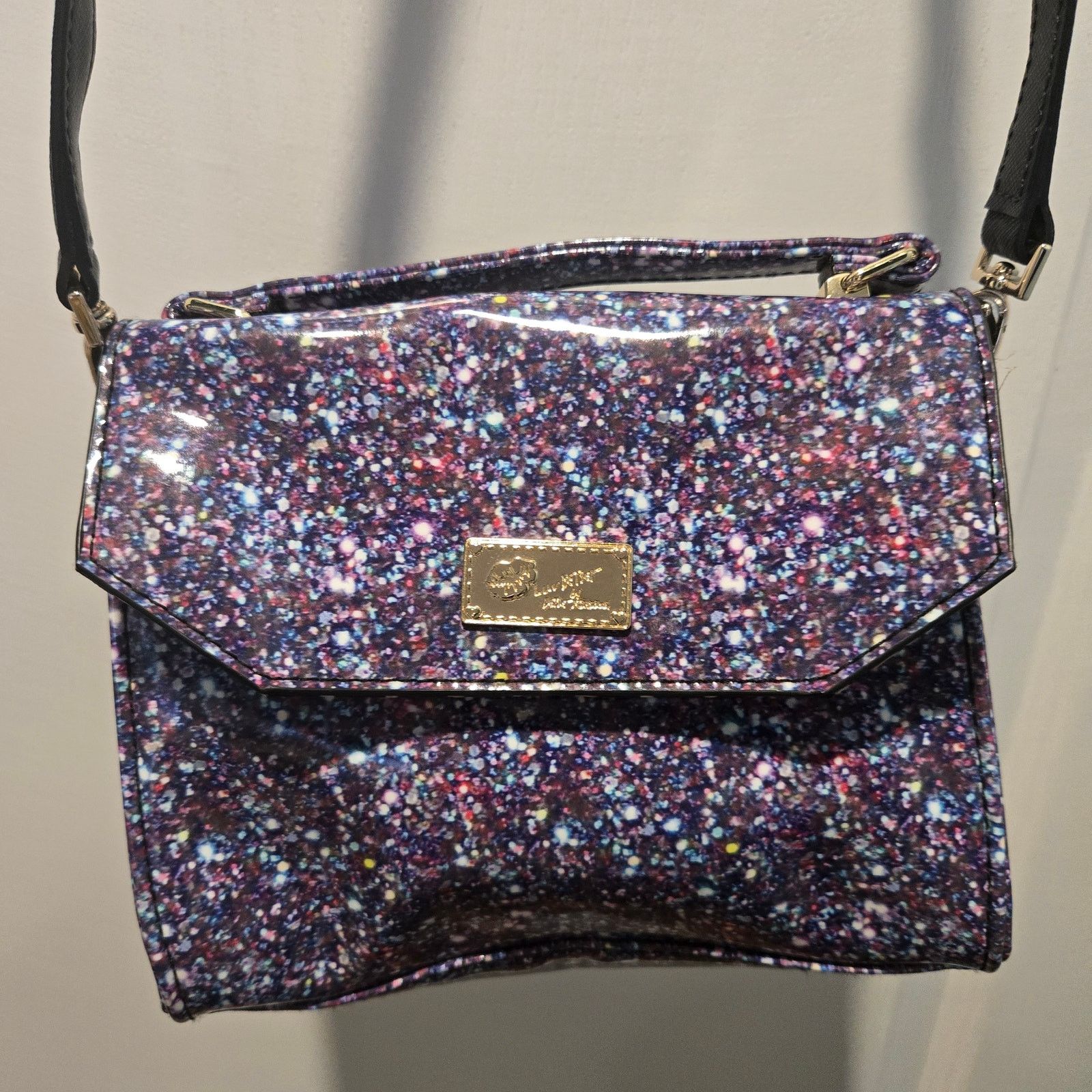 Betsey Johnson Betsey Johnson Blaney Embossed Satchel Crossbody purple Size ONE SIZE - 1 Thumbnail