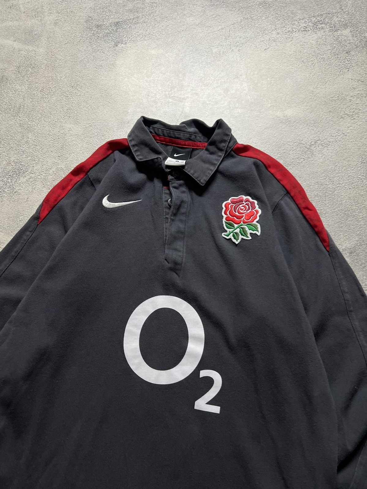 Nike × Vintage Vintage Blokecore Nike England 02 Rugby Longsleeve Polo Size US S / EU 44-46 / 1 - 4 Thumbnail