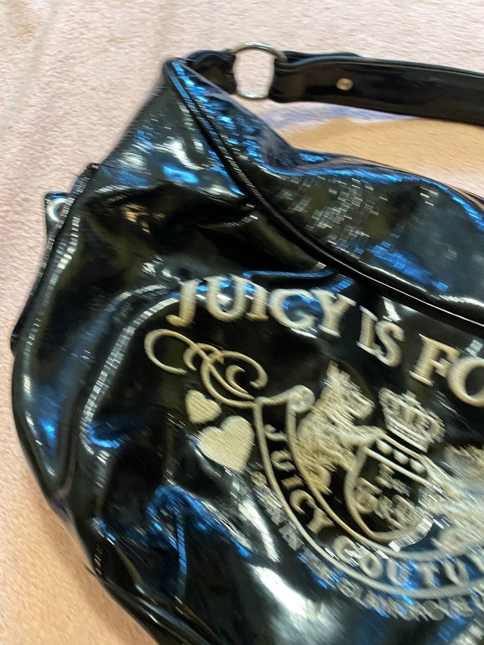 Juicy Couture LUXURY Black Belt Bag Y2K Juicy Couture VINTAGE Size ONE SIZE - 5 Thumbnail