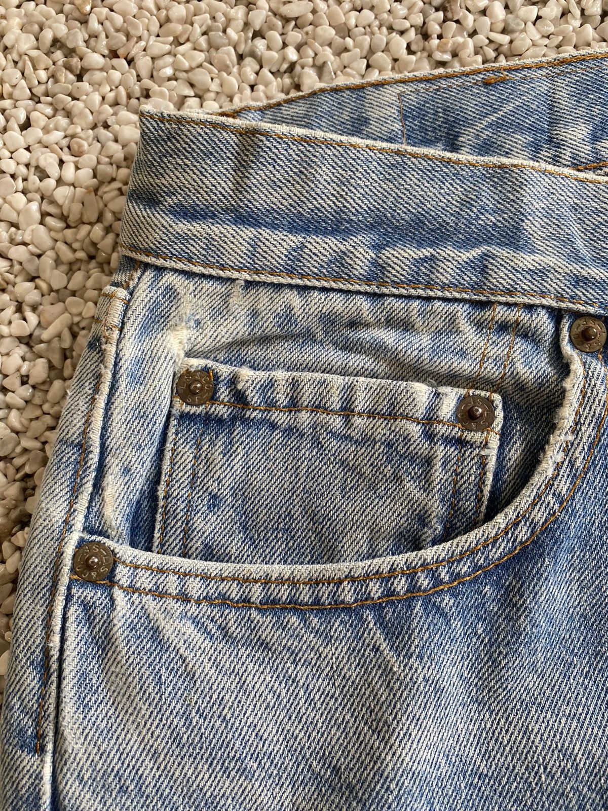 Levi's × Levi's Vintage Clothing LEVIS 501 RINDEM DISTRESSED DENIM JEANS VINTAGE Size US 30 / EU 46 - 12 Thumbnail