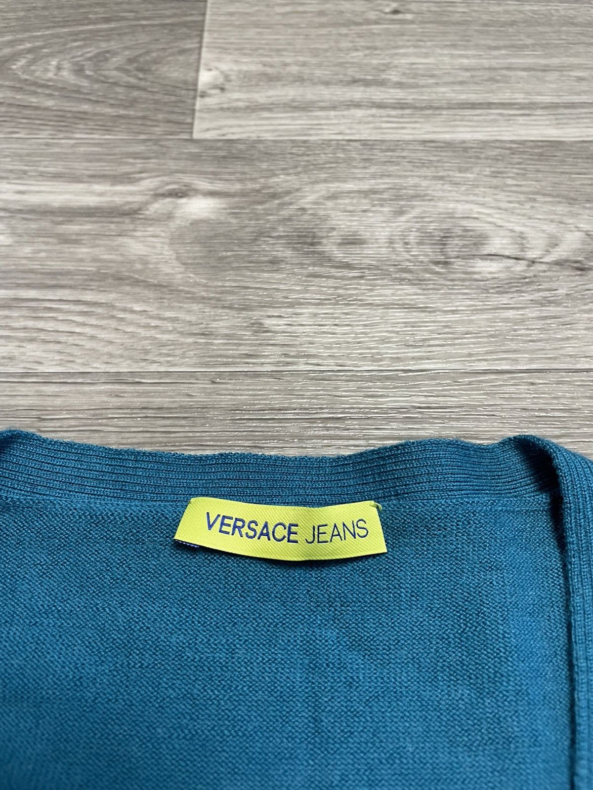 Versace Jeans Couture Vintage Versace Jeans Patch Logo Wool Cardigan Size US XL / EU 56 / 4 - 12 Thumbnail