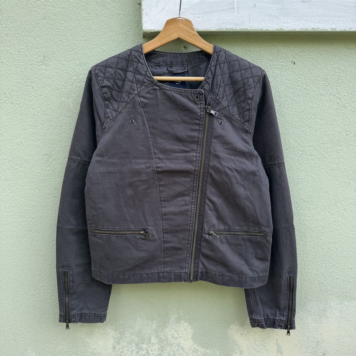 Gap Cropped Asymetrical Zipper Chore GAP Jacket Size US XS / EU 42 / 0 - 1 Thumbnail