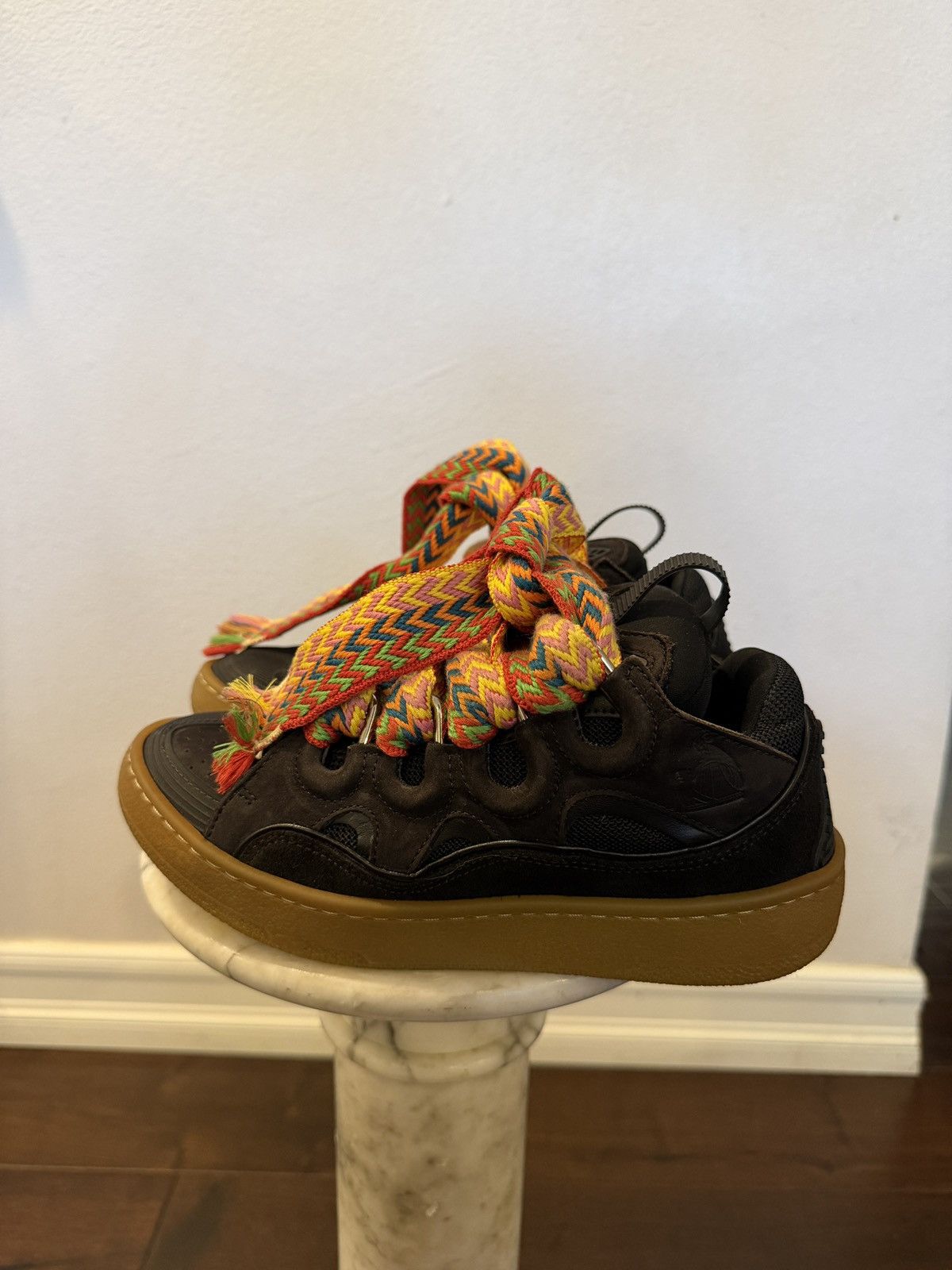 Lanvin Lanvin black suede calf leather sneaker Size US 5 / EU 37 - 1 Thumbnail