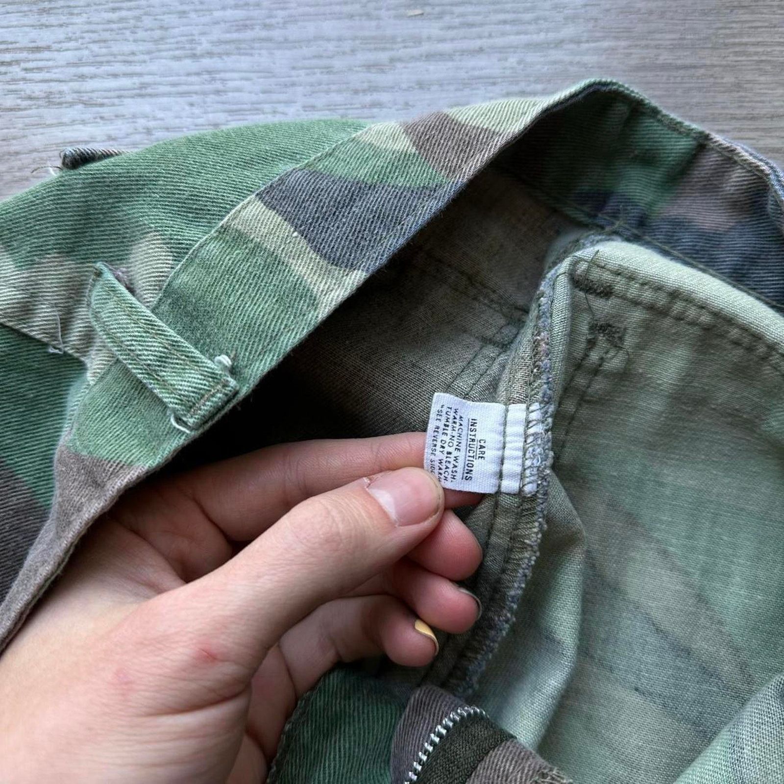 Vintage Vintage 80s OG 107 Camo Slim Flare Military Army Cotton Pant Size US 27 - 7 Thumbnail