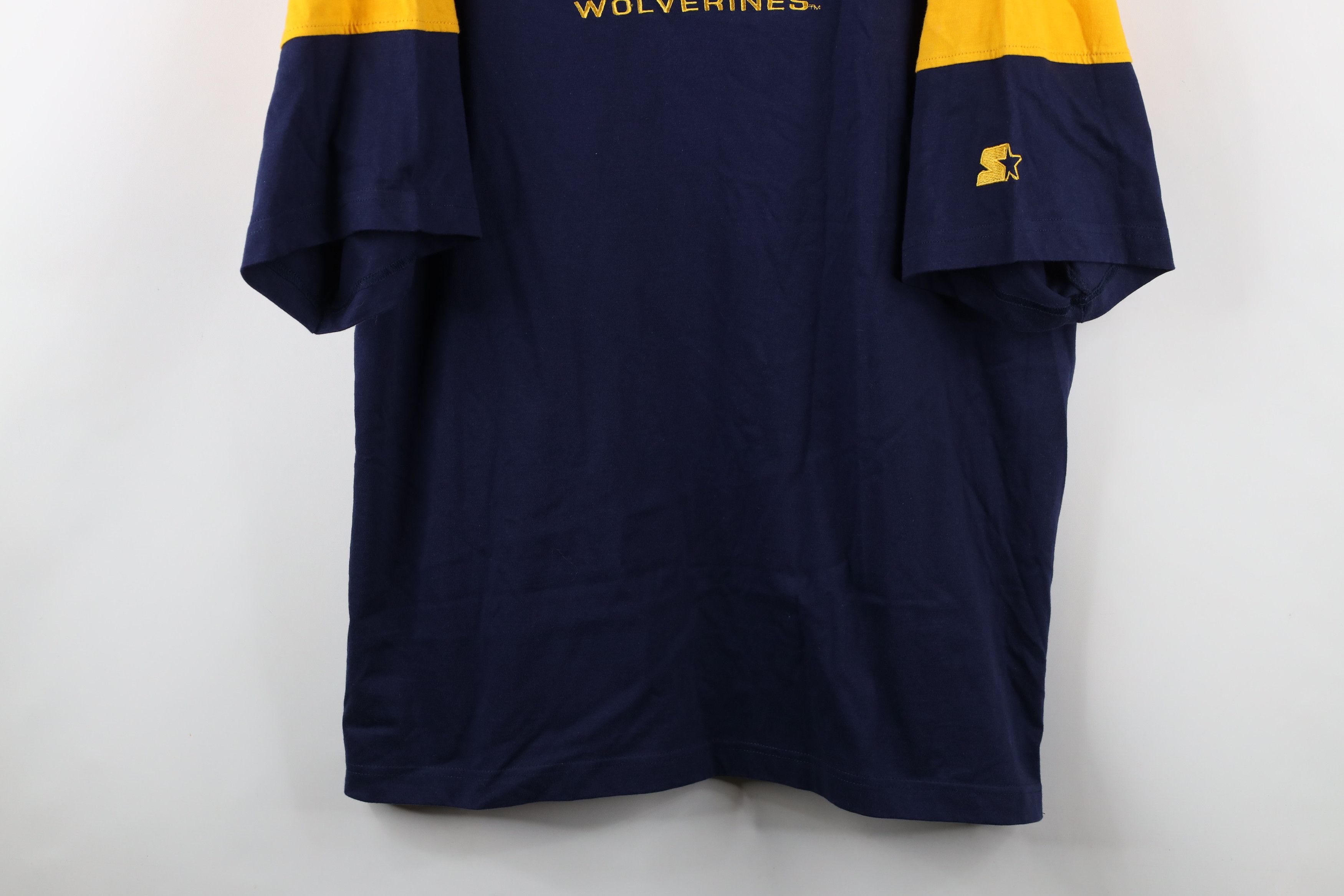 Starter × Vintage Vintage 90s Starter University of Michigan T-Shirt Blue Size US XL / EU 56 / 4 - 3 Thumbnail