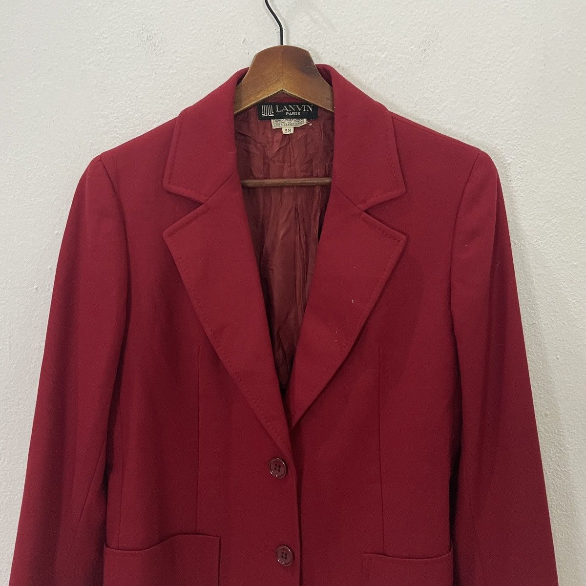 Lanvin Vintage 90s Lanvin Italian Designer Jacket Coat Size M / US 6-8 / IT 42-44 - 4 Thumbnail