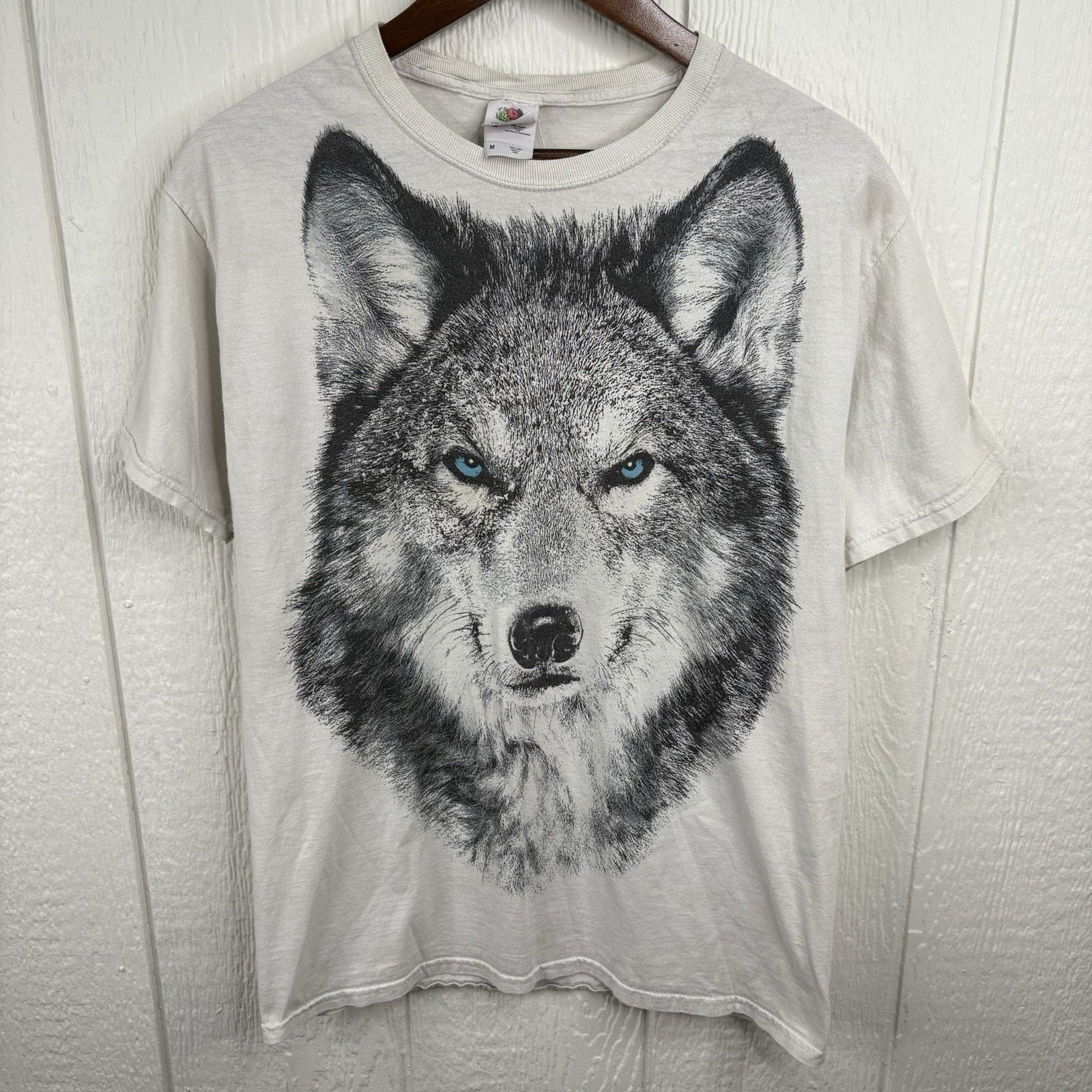 Fruit Of The Loom Vintage 90’s White Wolf Wilderness Shirt Size Medium Size US M / EU 48-50 / 2 - 1 Thumbnail