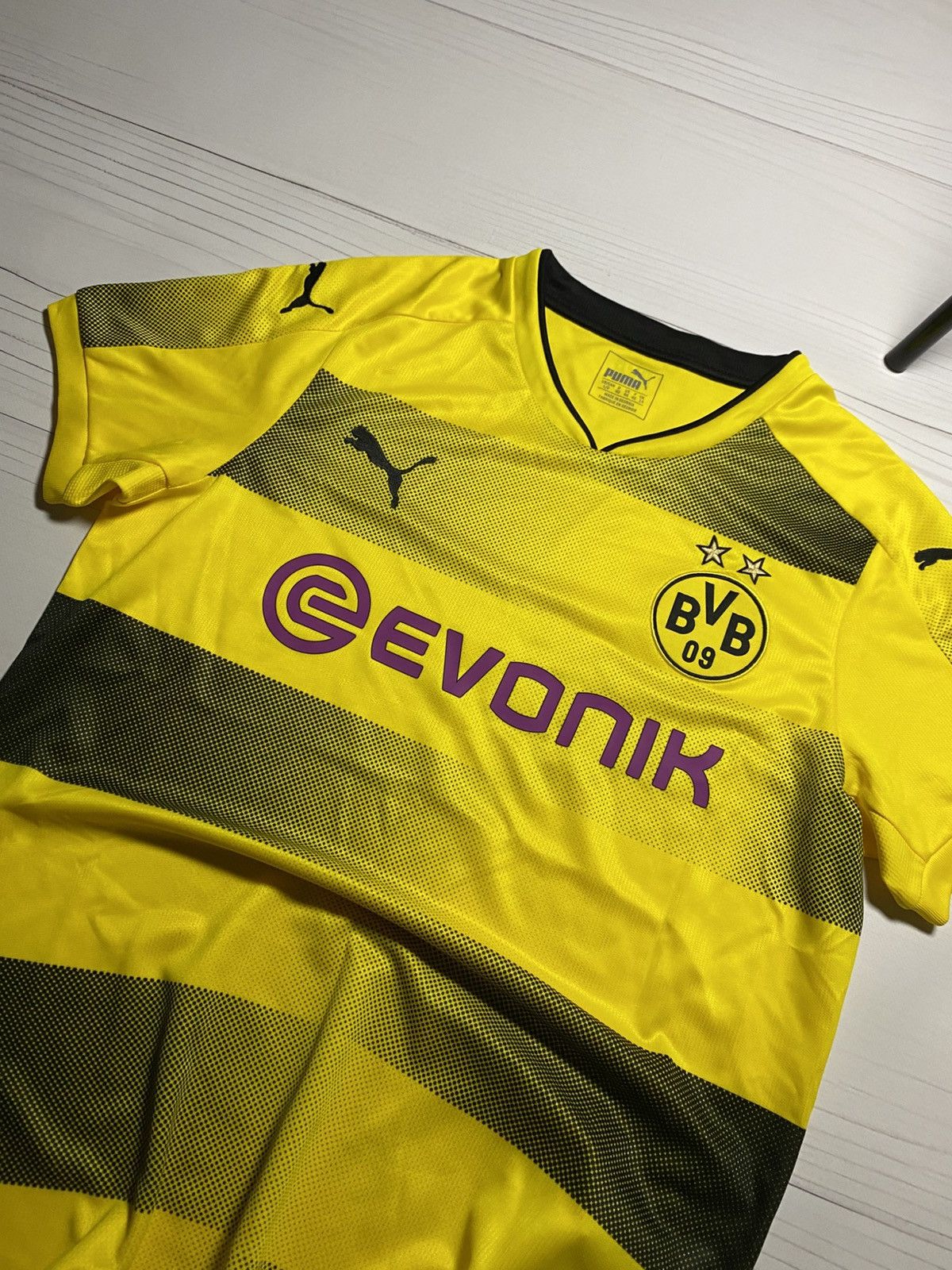 Puma × Vintage Puma Borussia Dortmund 2017/18 Home Jersey T Shirt Size US S / EU 44-46 / 1 - 13 Thumbnail