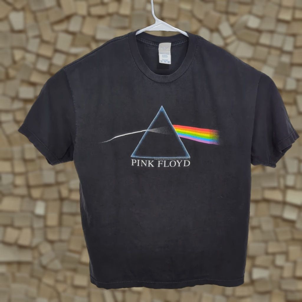 Vintage VINTAGE Pink Floyd Dark Side of the Moon T Shirt XL Black Crew Neck Short Sleeve Graphic 80s Music Mens Size US XL / EU 56 / 4 - 1 Thumbnail