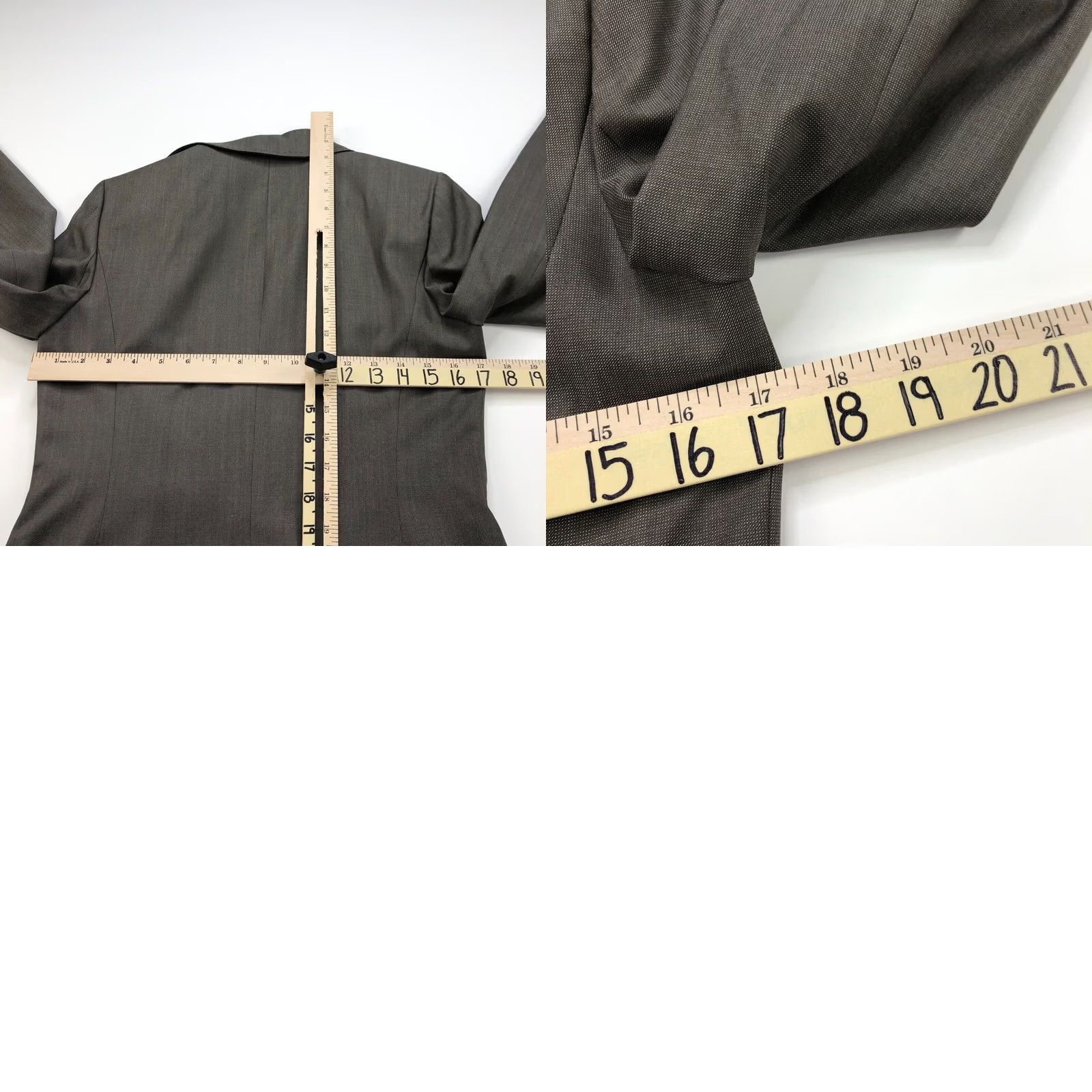 Ann Taylor Ann Taylor Brown Womens Wool Blend Two Button Blazer Jacket Size 4 Mid-Length Button Closure Wool Outer Shell Knit Fabric Size S / US 4 / IT 40 - 9 Thumbnail