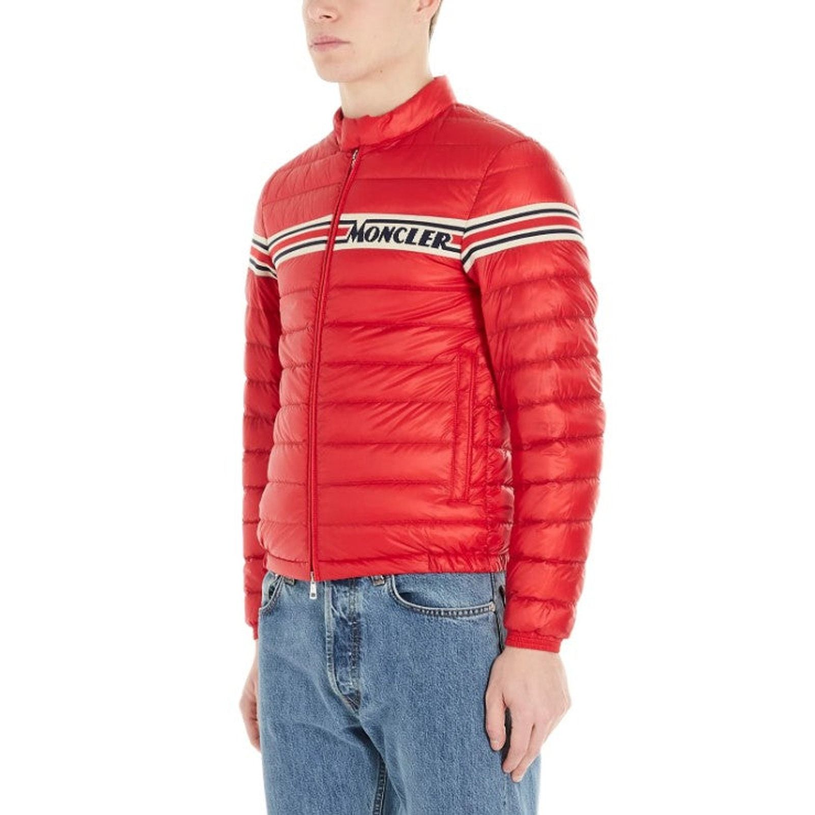 Moncler MONCLER Size XXXL Renald Red White Blue Quilted Nylon Jacket Size US XXL / EU 58 / 5 - 2 Thumbnail