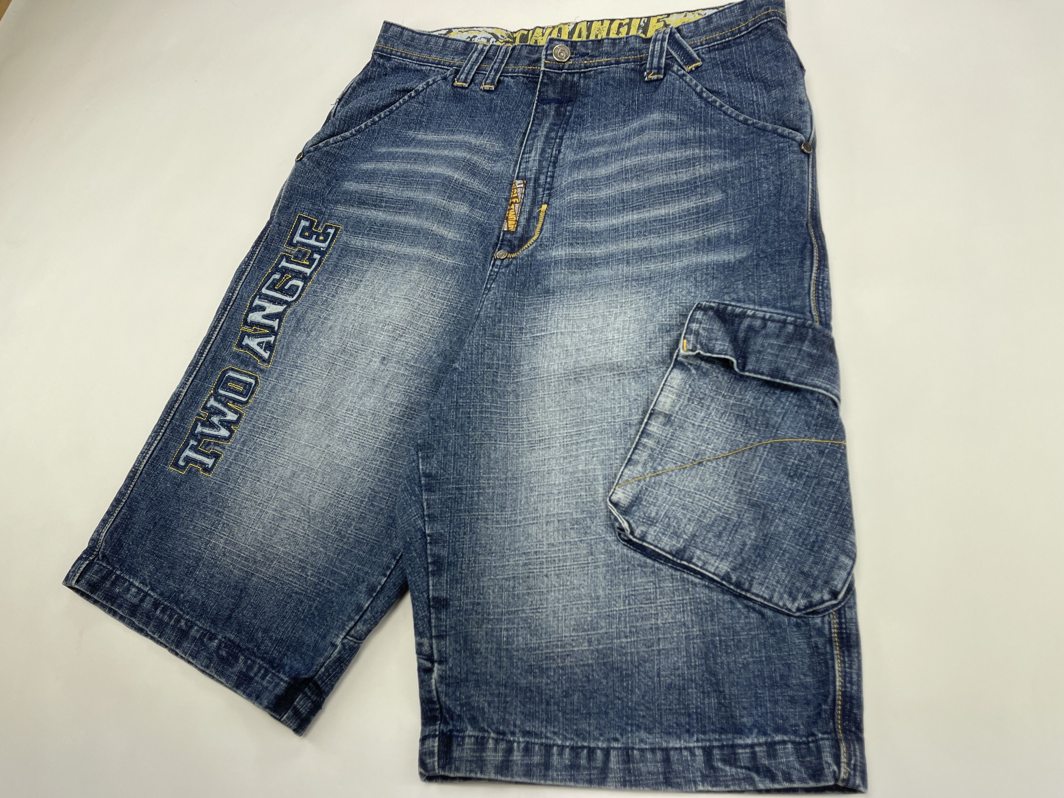 Other Two Angels jeans shorts, vintage baggy denim, 90s skater 34 Size US 34 / EU 50 - 8 Thumbnail