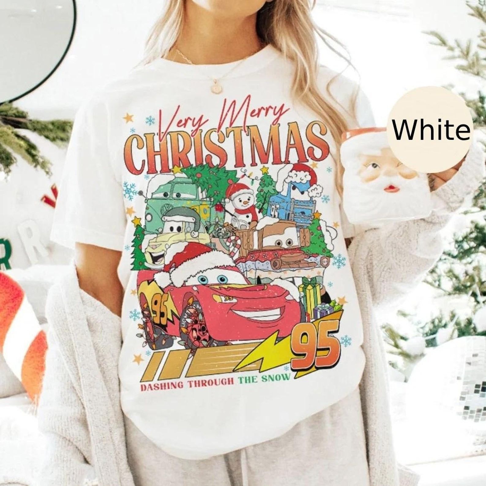Designer × The Unbranded Brand Retro Cars Christmas Shirt, Christmas Shirt Size XL / US 12-14 / IT 48-50 - 1 Thumbnail