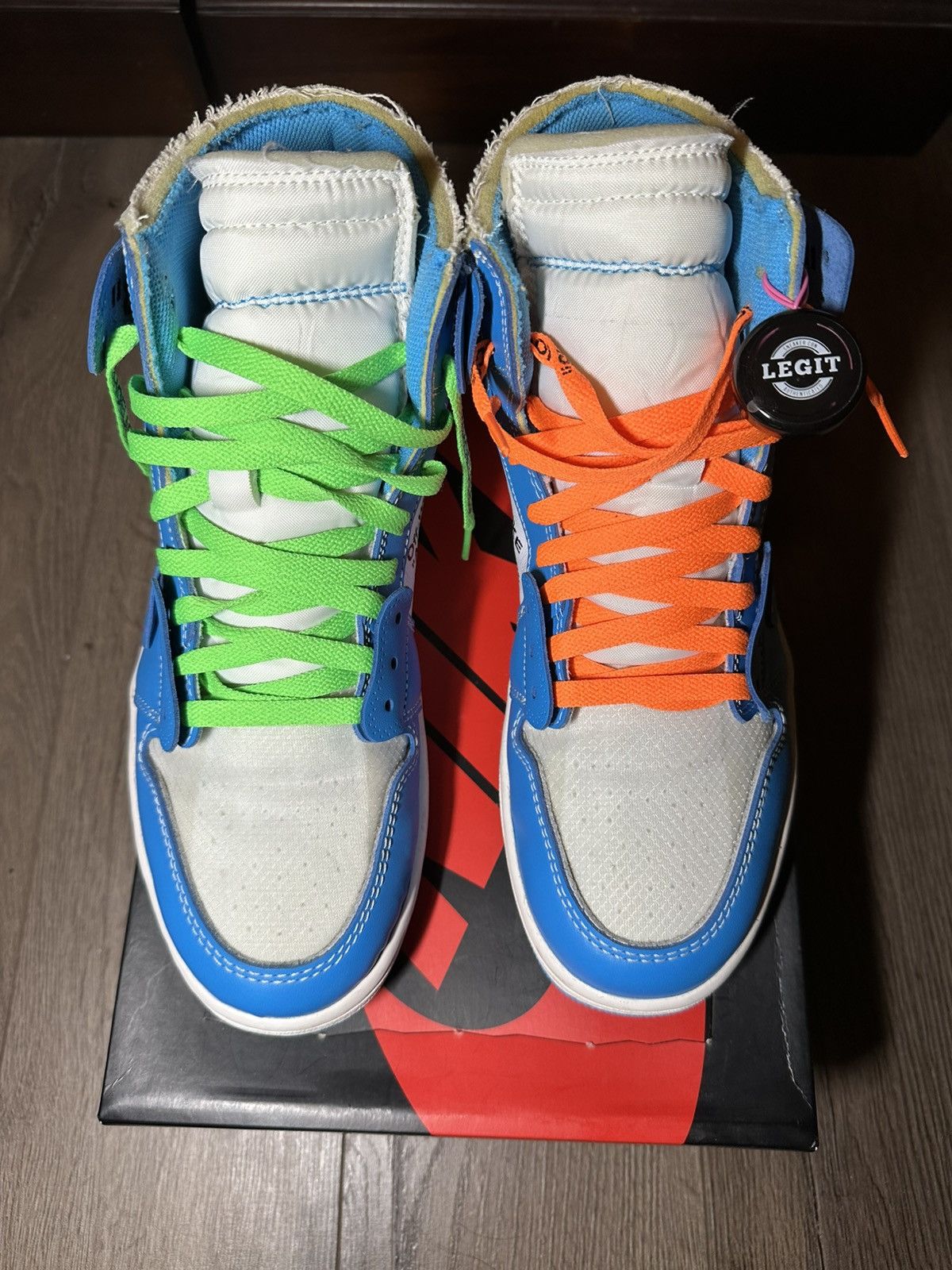 Jordan Brand × Off-White OFF WHITE JORDAN 1 UNC Size US 9.5 / EU 42-43 - 3 Thumbnail