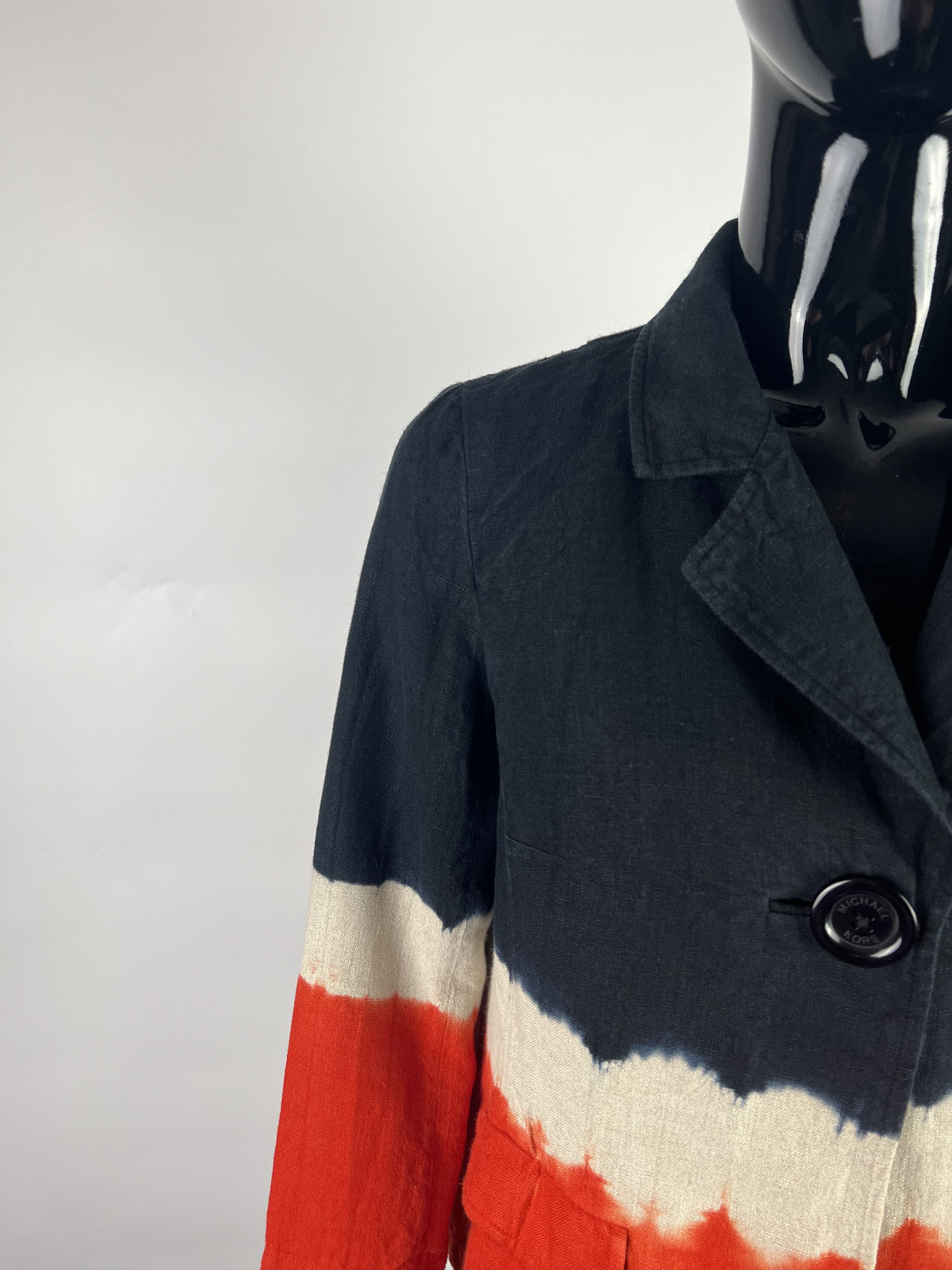 Michael Kors Michael Kors Women's 3/4 Sleeve Cropped Linen Blazer Size 6 Size M / US 6-8 / IT 42-44 - 10 Thumbnail