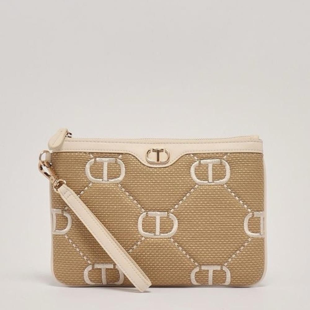Designer Twinset Milano rafia clutch Size ONE SIZE - 1 Thumbnail