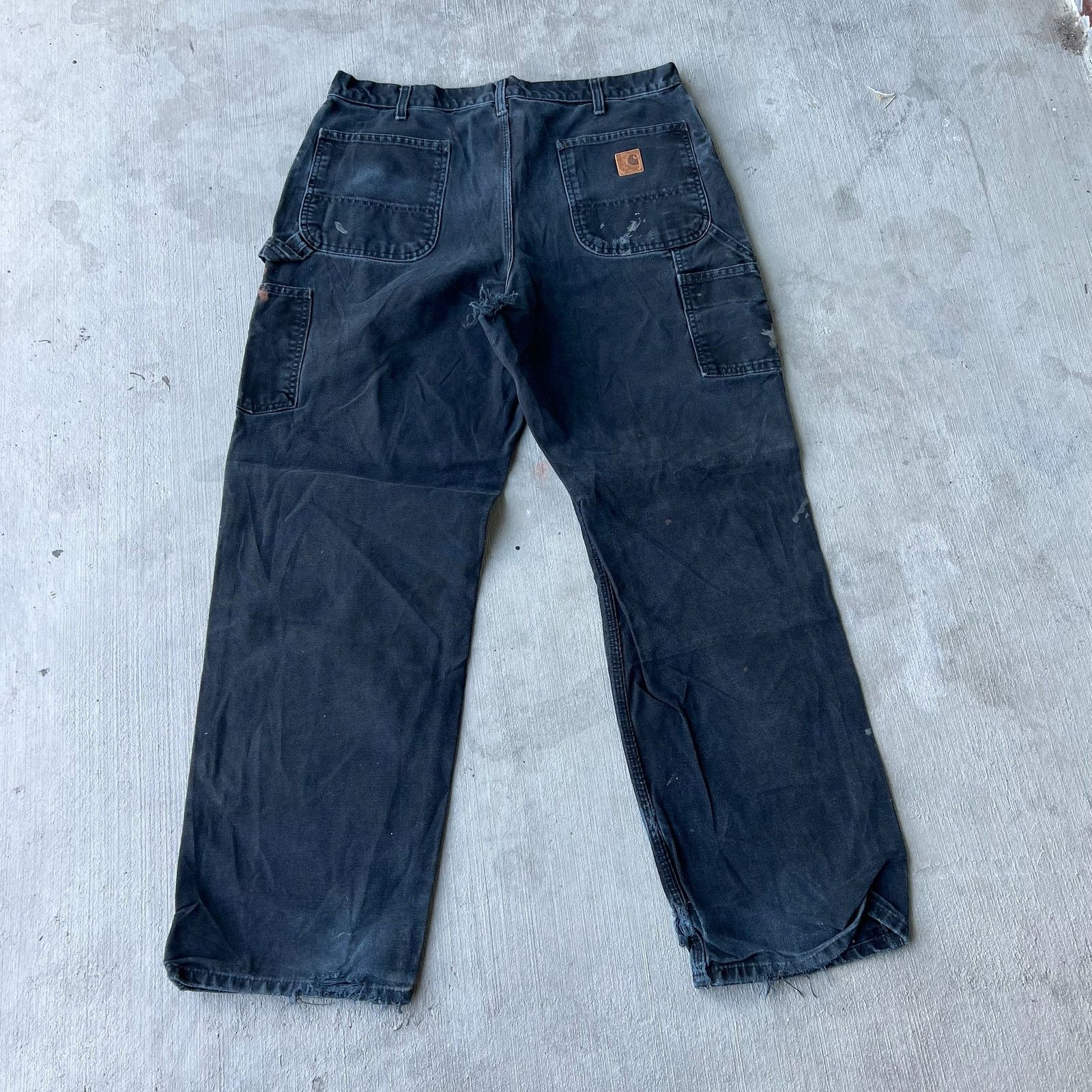 Carhartt × Vintage Carhartt faded black work wear carpenter pants Size US 36 / EU 52 - 6 Thumbnail