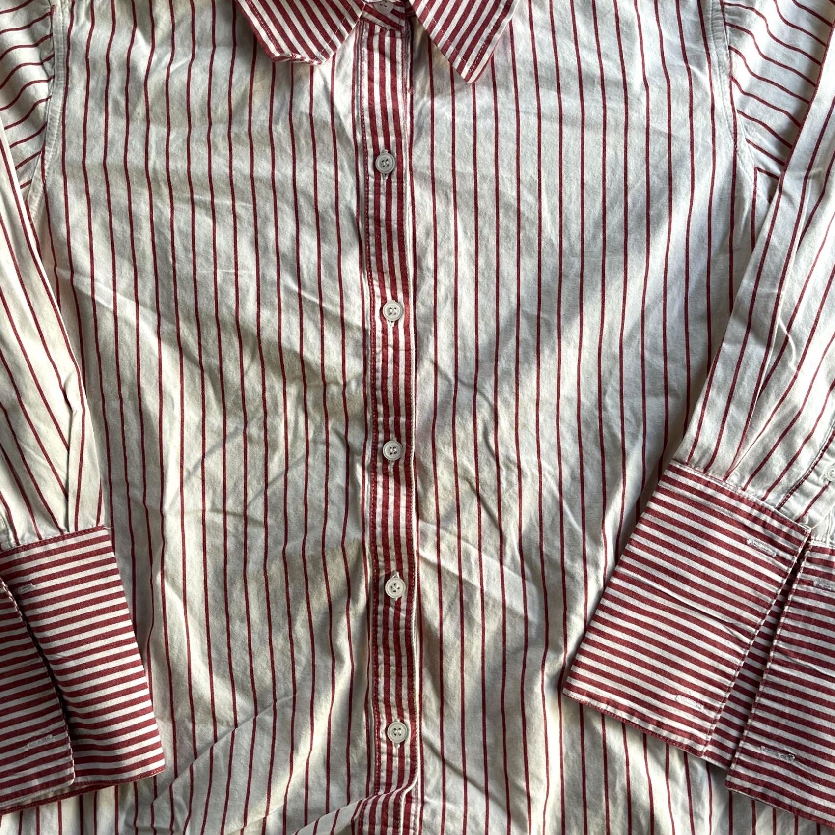 Vintage VINTAGE BFA Classics Dress Shirt Womens M White Striped Long Sleeve Button-Up Shirt Women Mens cât Size M / US 6-8 / IT 42-44 - 2 Thumbnail
