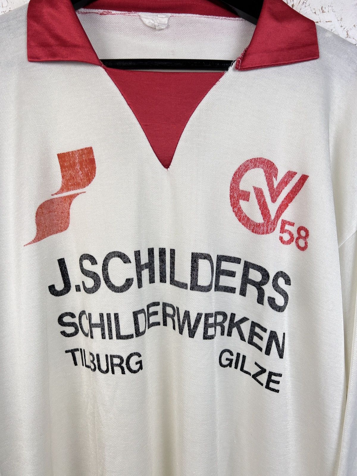Vintage 80s Vintage EVV58 Elf Vlugge Ventjes Retro Soccer Jersey Size US M / EU 48-50 / 2 - 2 Thumbnail