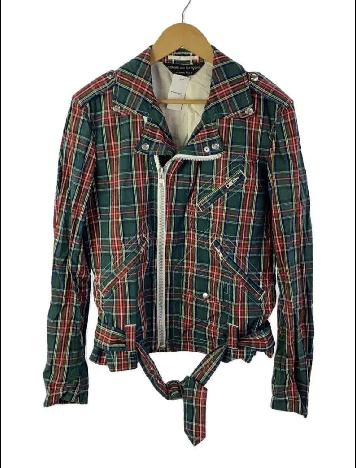 Comme des Garcons Comme des Garçons SS13 Plaid Biker Jacket Size S / US 4 / IT 40 - 4 Thumbnail
