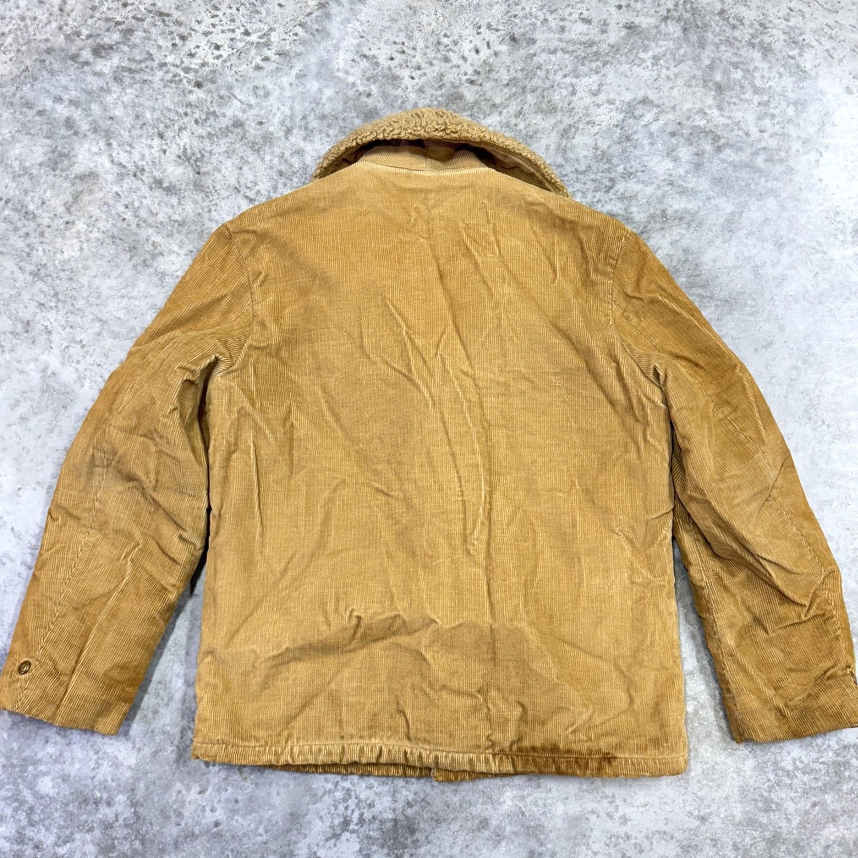 Vintage VINTAGE Shanhouse Coat Mens 40 Corduroy Tan Faux Fur Lined Overcoat Wool/Cotton 70s Western Casual Workwear Size US XXS / EU 40 - 7 Thumbnail