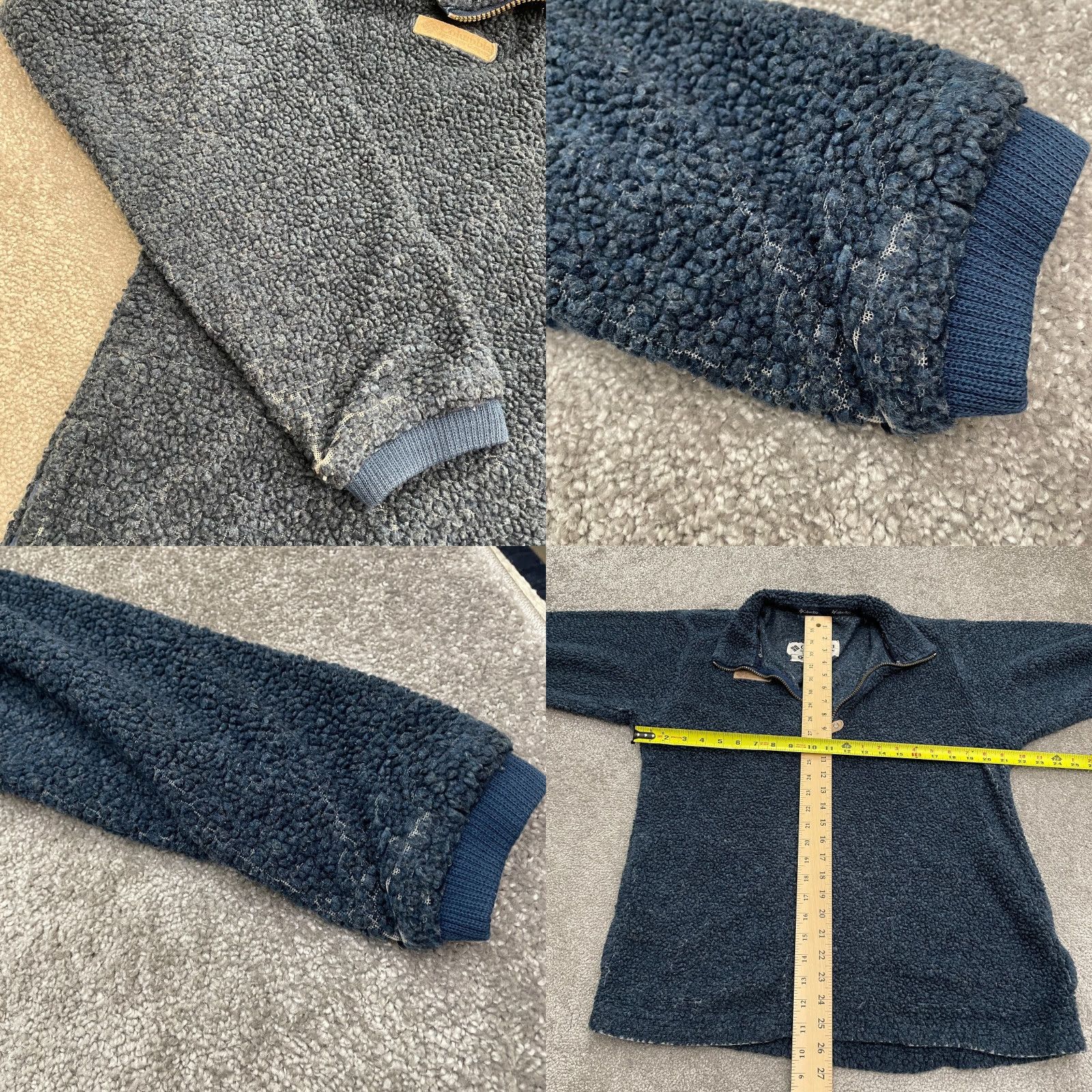 Vintage Columbia Fleece Jacket Unisex Medium Blue 1/4 Zip Raglan Pocket Pullover Outdoor Casual Travel Size US M / EU 48-50 / 2 - 8 Thumbnail