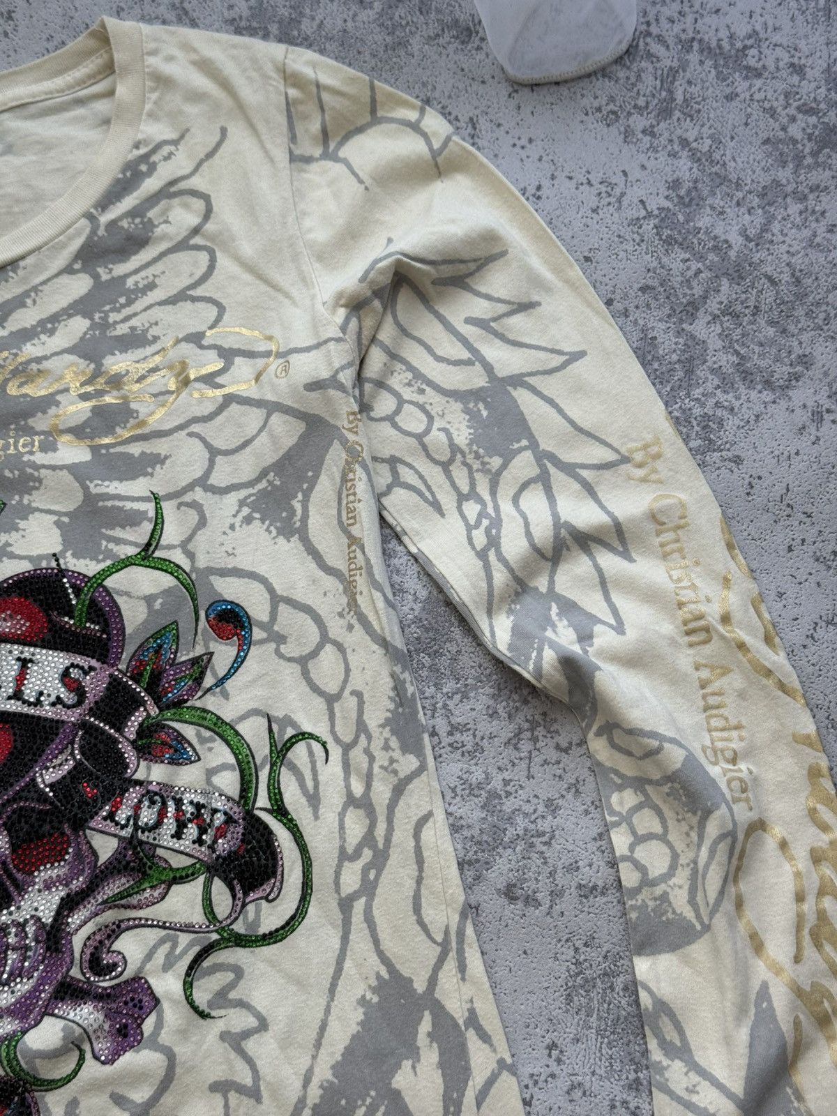 Ed Hardy Crazy Ed Hardy Y2K Overprint Long Sleeve Made in USA Size M / US 6-8 / IT 42-44 - 6 Thumbnail