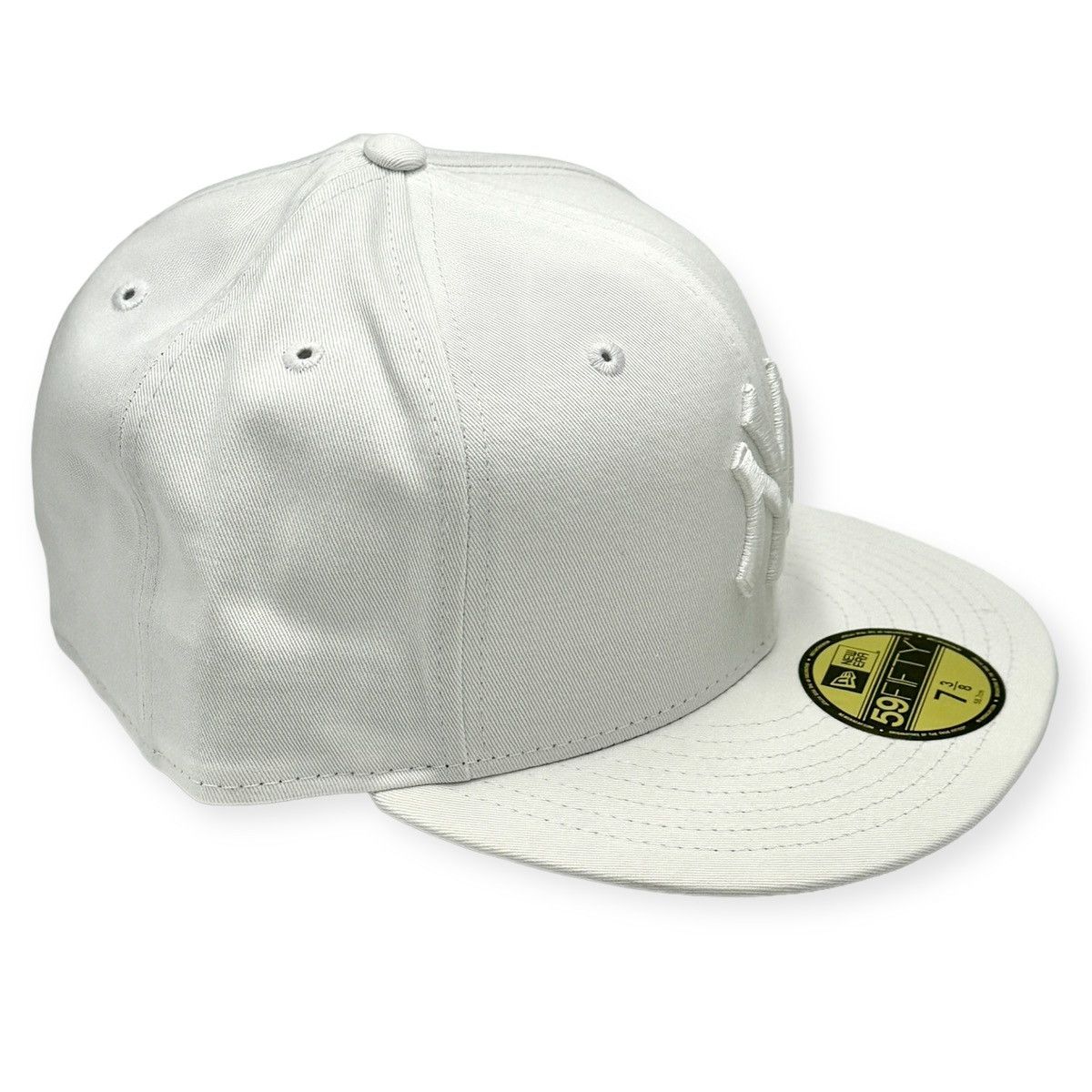 MLB × New Era × New York Yankees Yankees MLB Basic 59Fifty Fitted hat All White 7 1/4 Size ONE SIZE - 2 Thumbnail