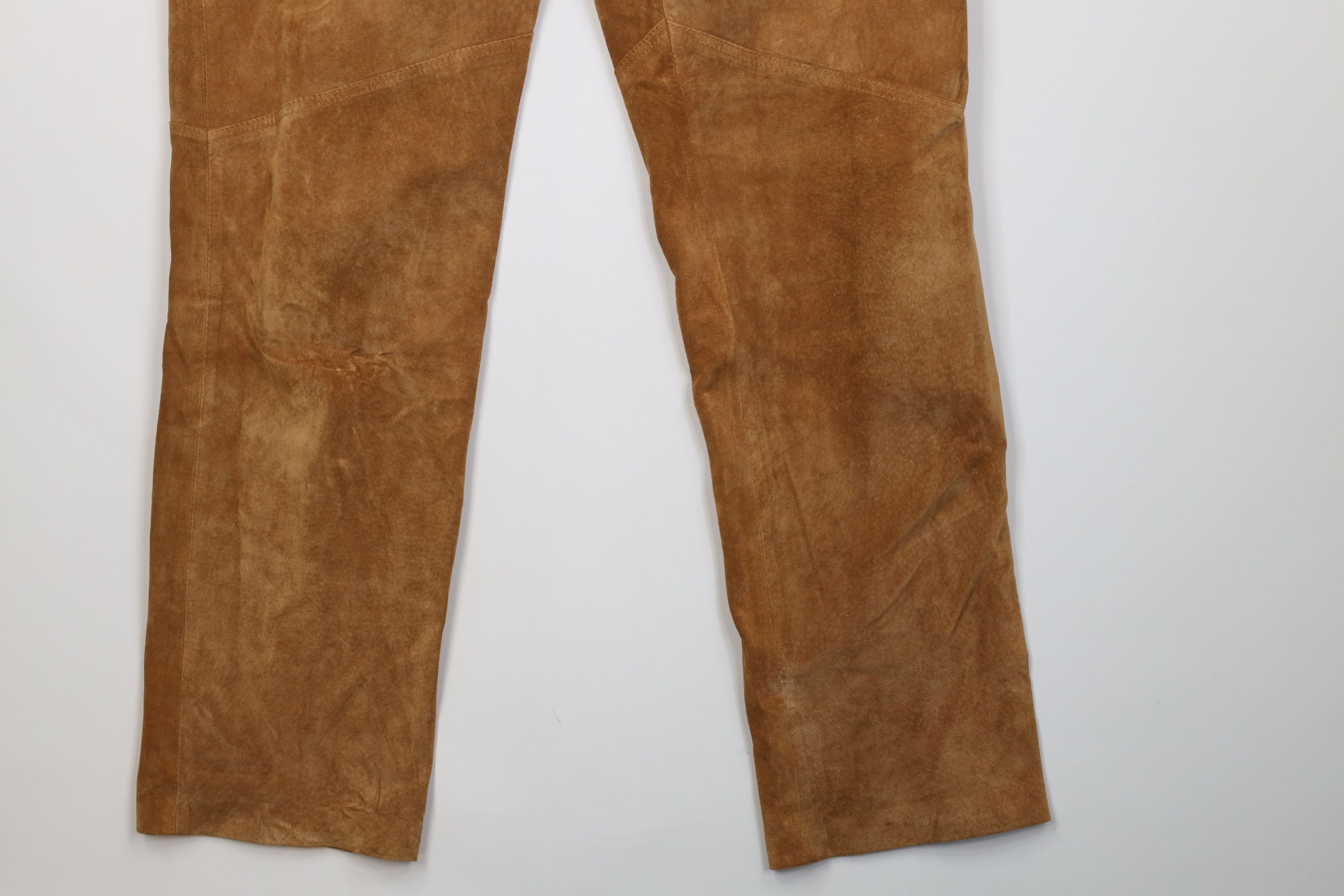 Vintage Vintage 90s Y2K Babydoll Streetwear Leather Pants Brown Size 34" / US 12 / IT 48 - 5 Thumbnail