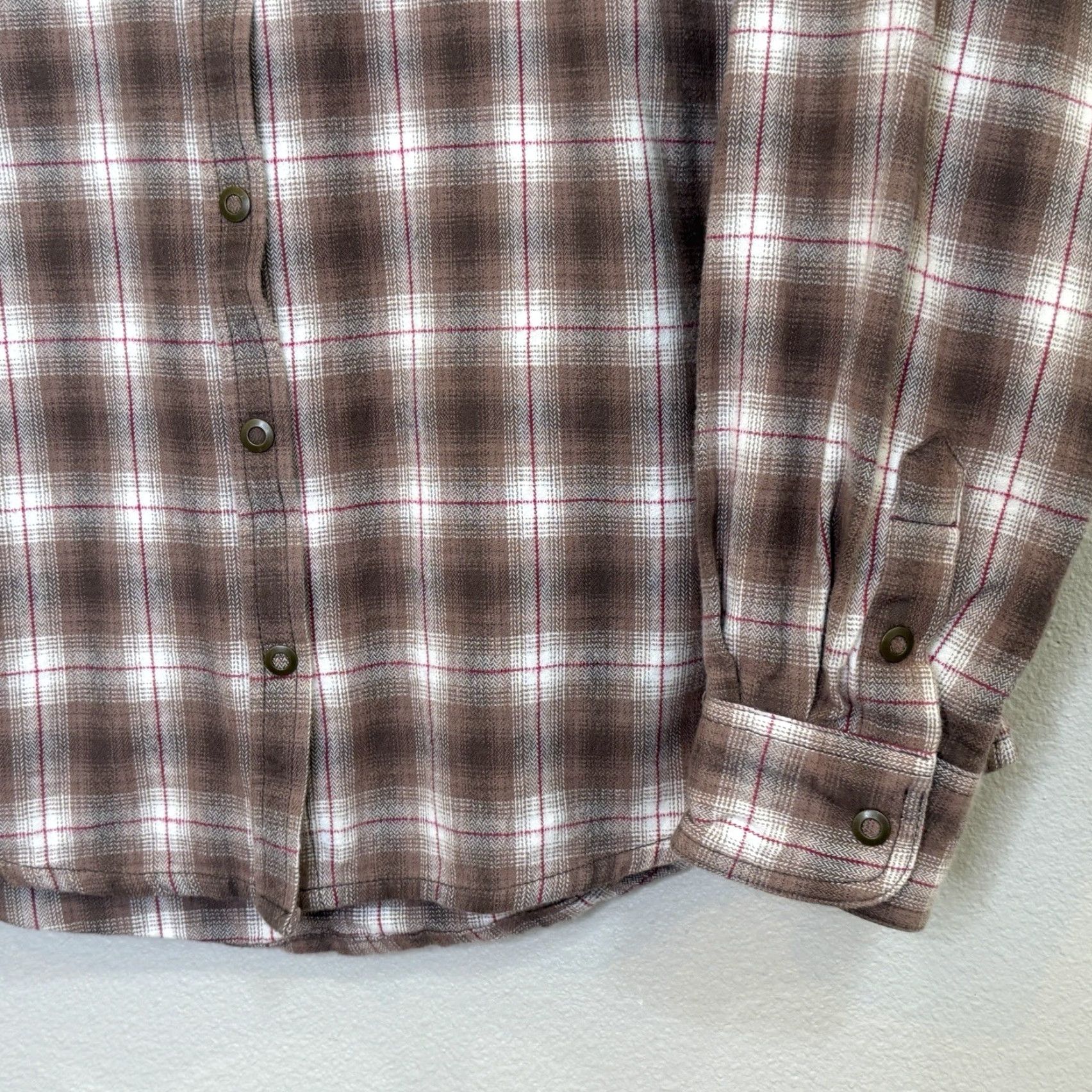 Carhartt VINTAGE Carhartt Hooded Snap Front Lightweight Flannel Shirt Top Brown Plaid Women’s Large 12/14 Long Sleeve Outdoor Workwear Size L / US 10 / IT 46 - 4 Thumbnail