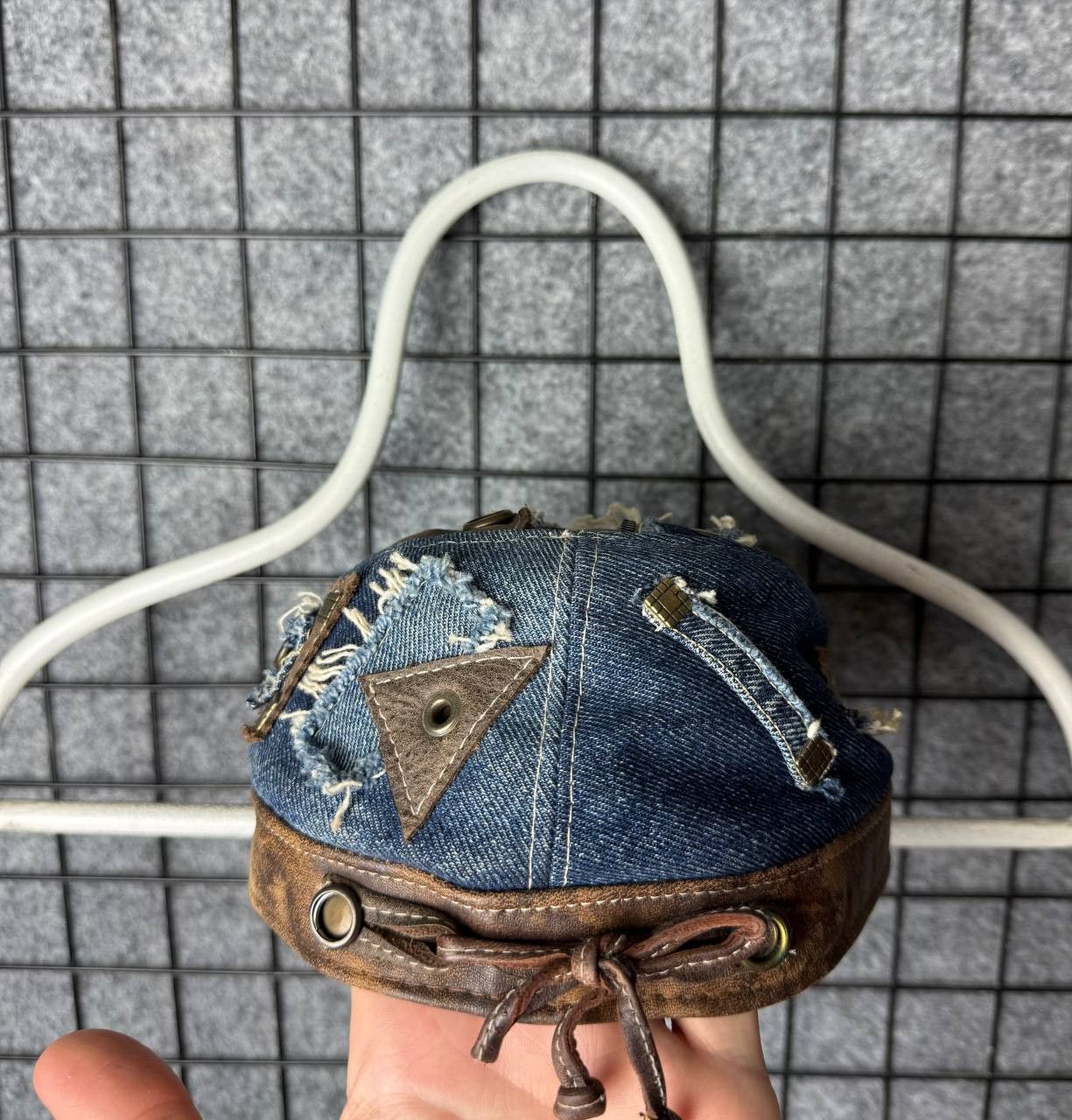 Designer Classic Fashion Cap Denim leather reconstruction size M\L Size ONE SIZE - 4 Thumbnail