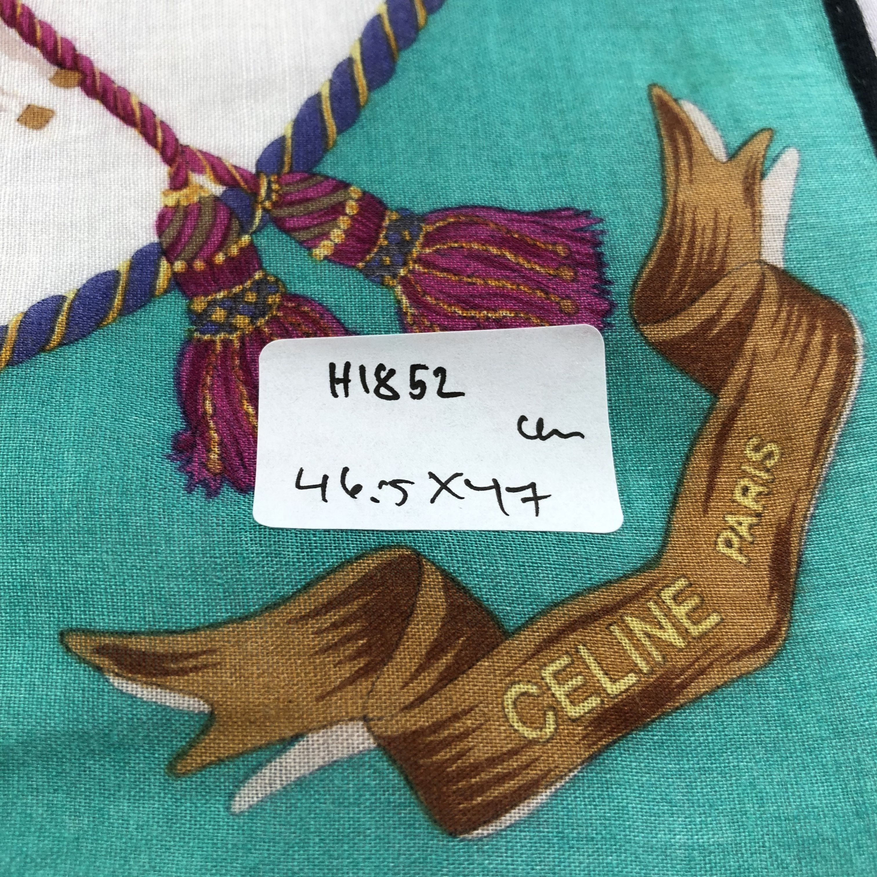Celine Celine Carriage Handkerchief Neckerchief Bandana H1852 Size ONE SIZE - 7 Thumbnail