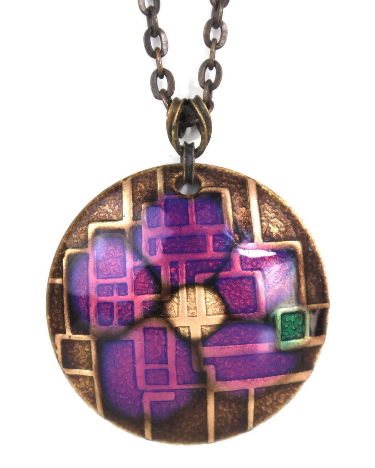 Vintage 1990S JAPANESE MADE MODERNIST ATOMIC MOSAIC NECKLACE Size ONE SIZE - 1 Thumbnail