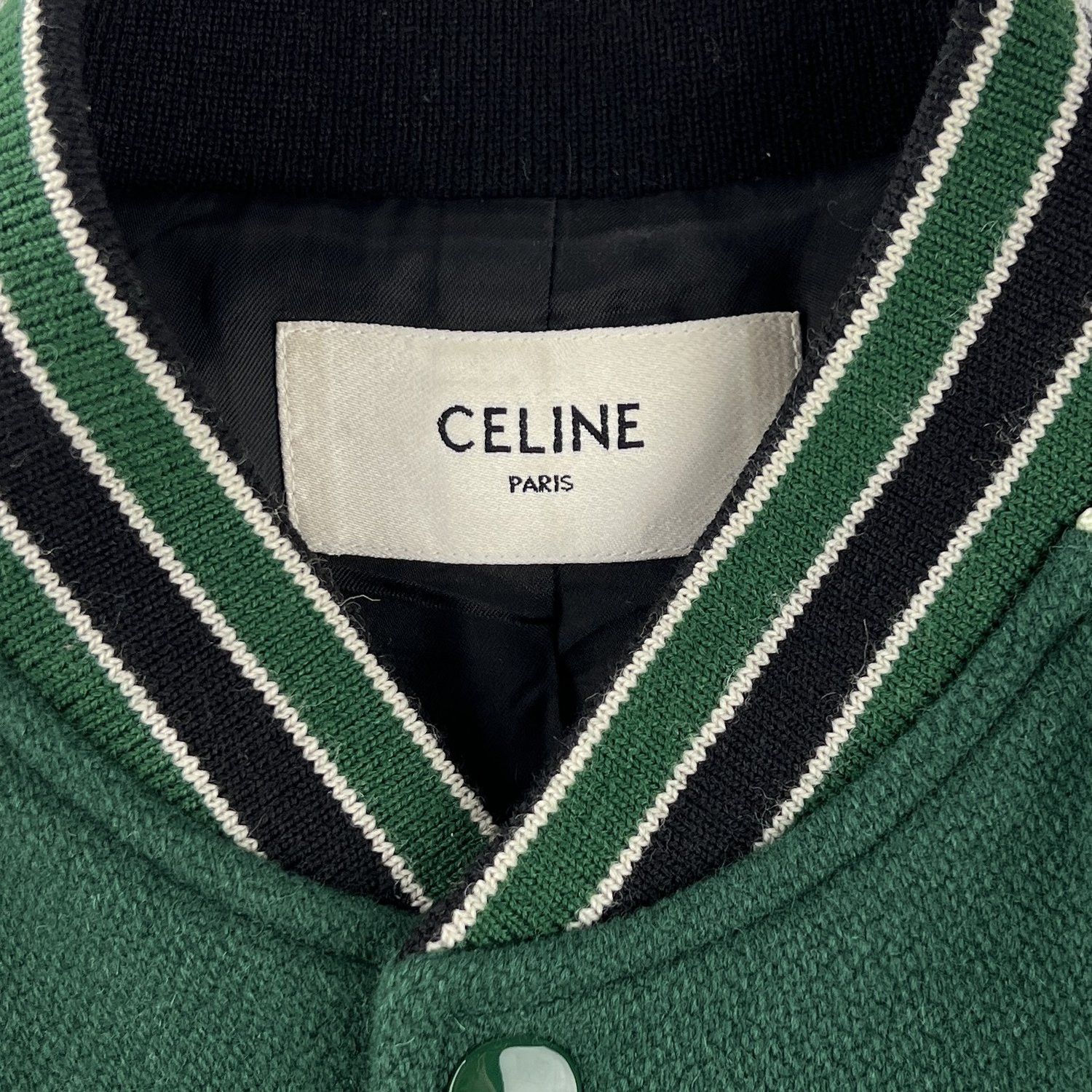 Celine Celine Green C Varsity Bomber Jacket Size US S / EU 44-46 / 1 - 6 Thumbnail