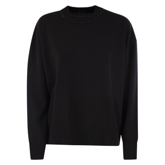 Fabiana Filippi FABIANA FILIPPI Women Sweater MAD214F016I947 BLACK Size L / US 10 / IT 46 - 1 Thumbnail