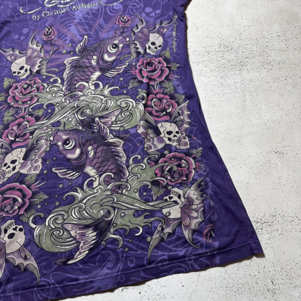 Ed Hardy vintage y2k ed hardy t shirt big logo skeletons logo Size S / US 4 / IT 40 - 4 Thumbnail