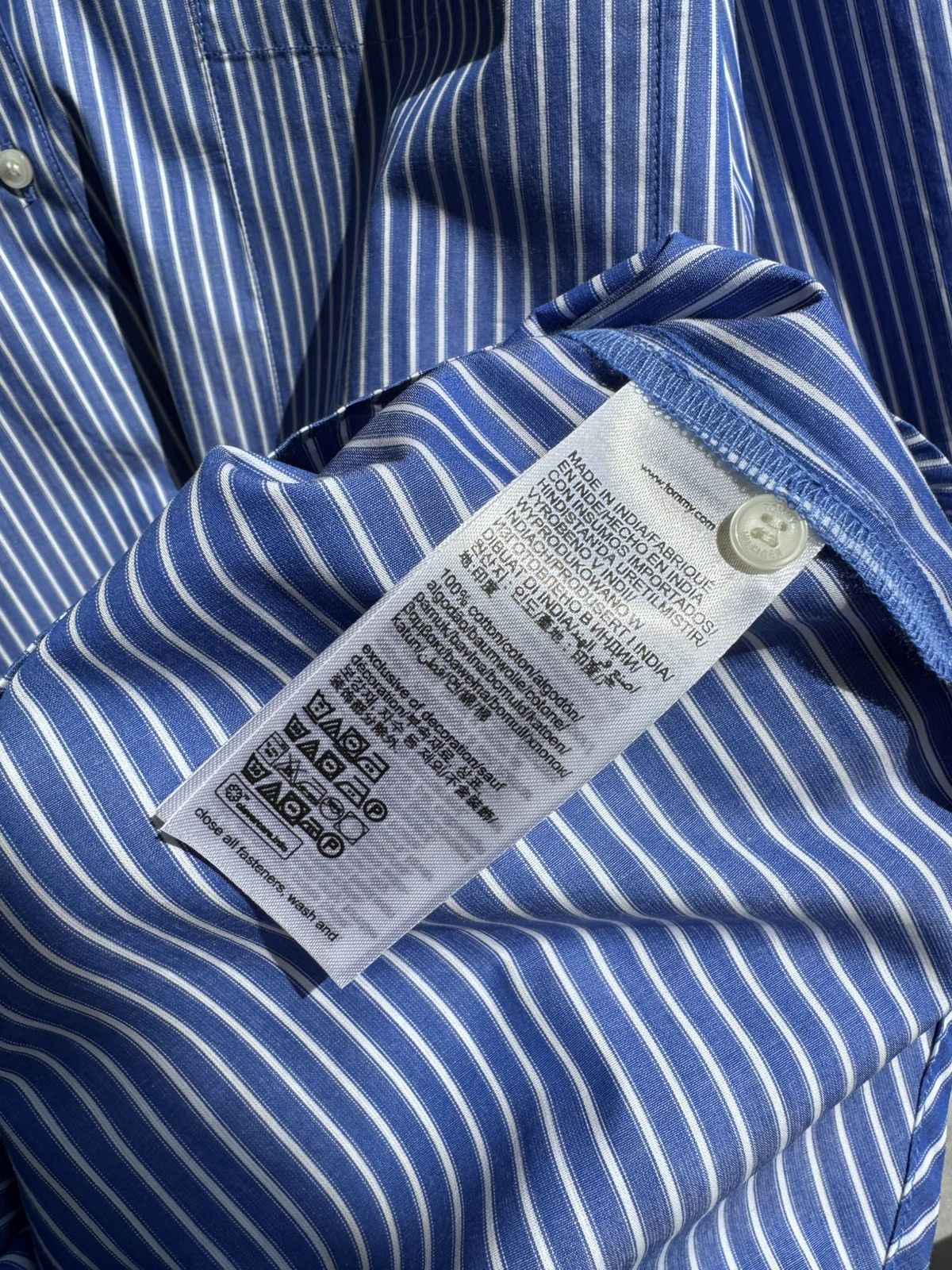 Tommy Hilfiger NEW Tommy Hilfiger Striped Button Up Shirt Size US XXL / EU 58 / 5 - 10 Thumbnail