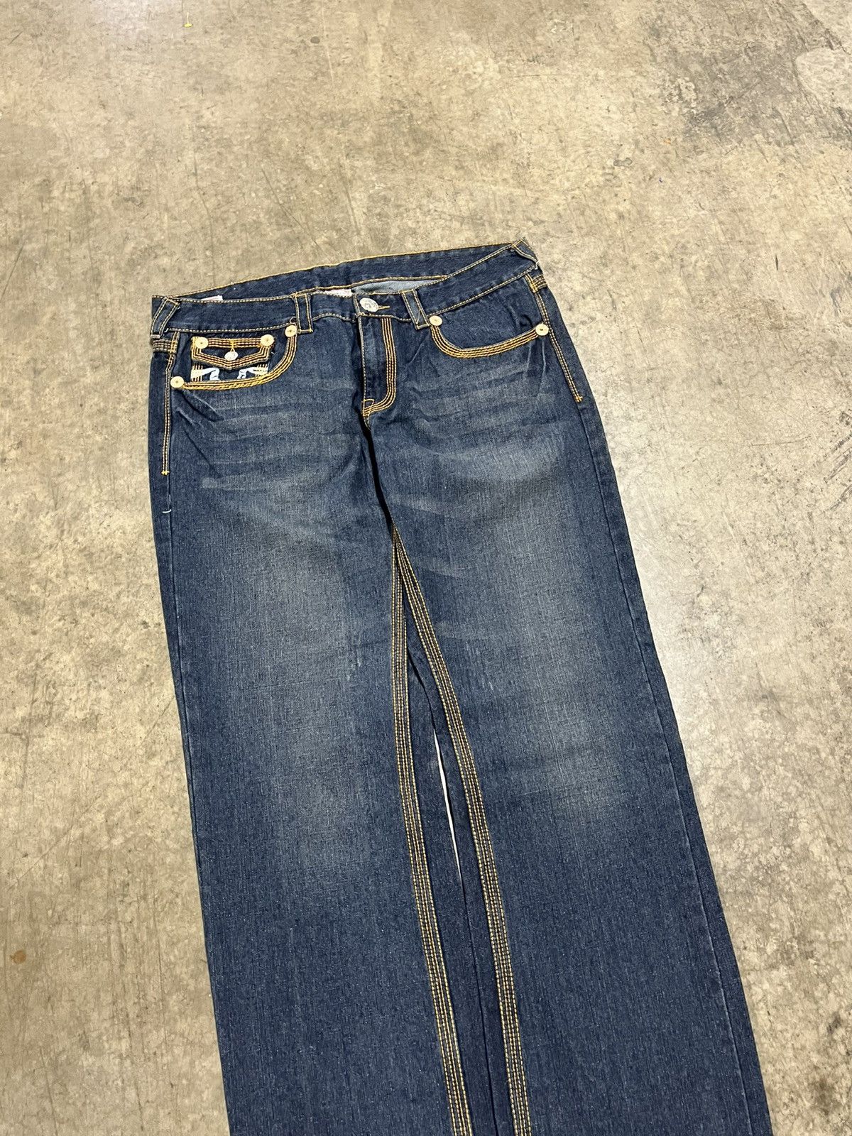 True Religion × Vintage True religion baggy fit denim wide leg skater streetwear Size US 38 / EU 54 - 9 Thumbnail