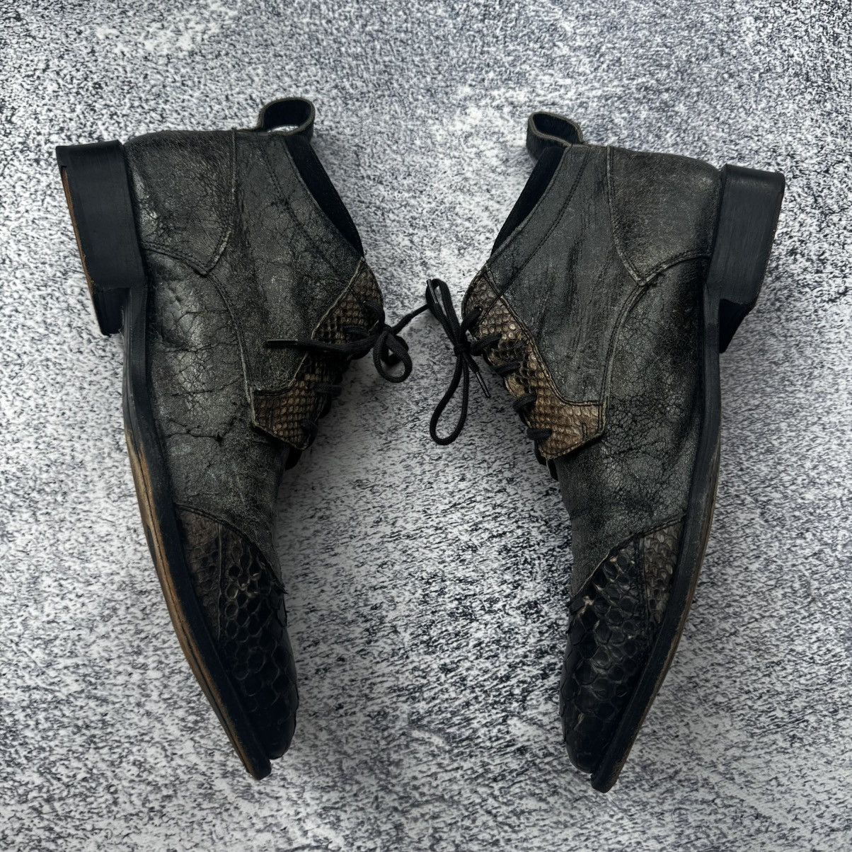 Sendra Sendra Boots Men's Ankle Boot Black Snake Python Leather Size US 8 / EU 41 - 3 Thumbnail